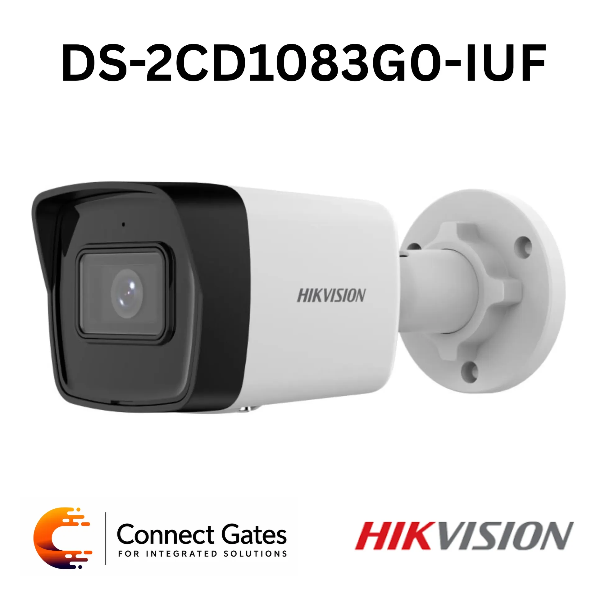 Hikvision DS-2CD1083G0-IUF – 8MP 4K Built-in Mic Fixed Bullet Network Camera with EXIR 2.0, H.265+, 120 dB WDR & IP67