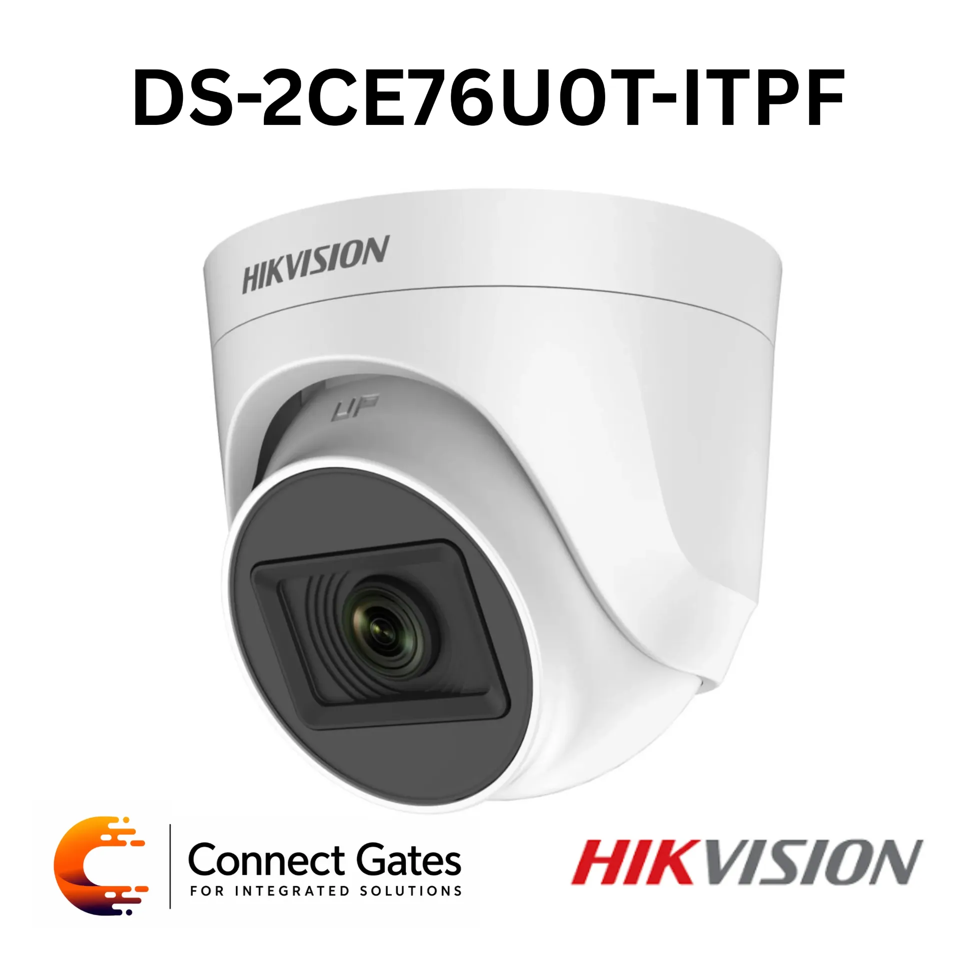 [DS-2CE76U0T-ITPF] Hikvision DS-2CE76U0T-ITPF – 4K 8MP Indoor Fixed Turret Camera with EXIR 2.0, 30m IR & 4-in-1 Video Output