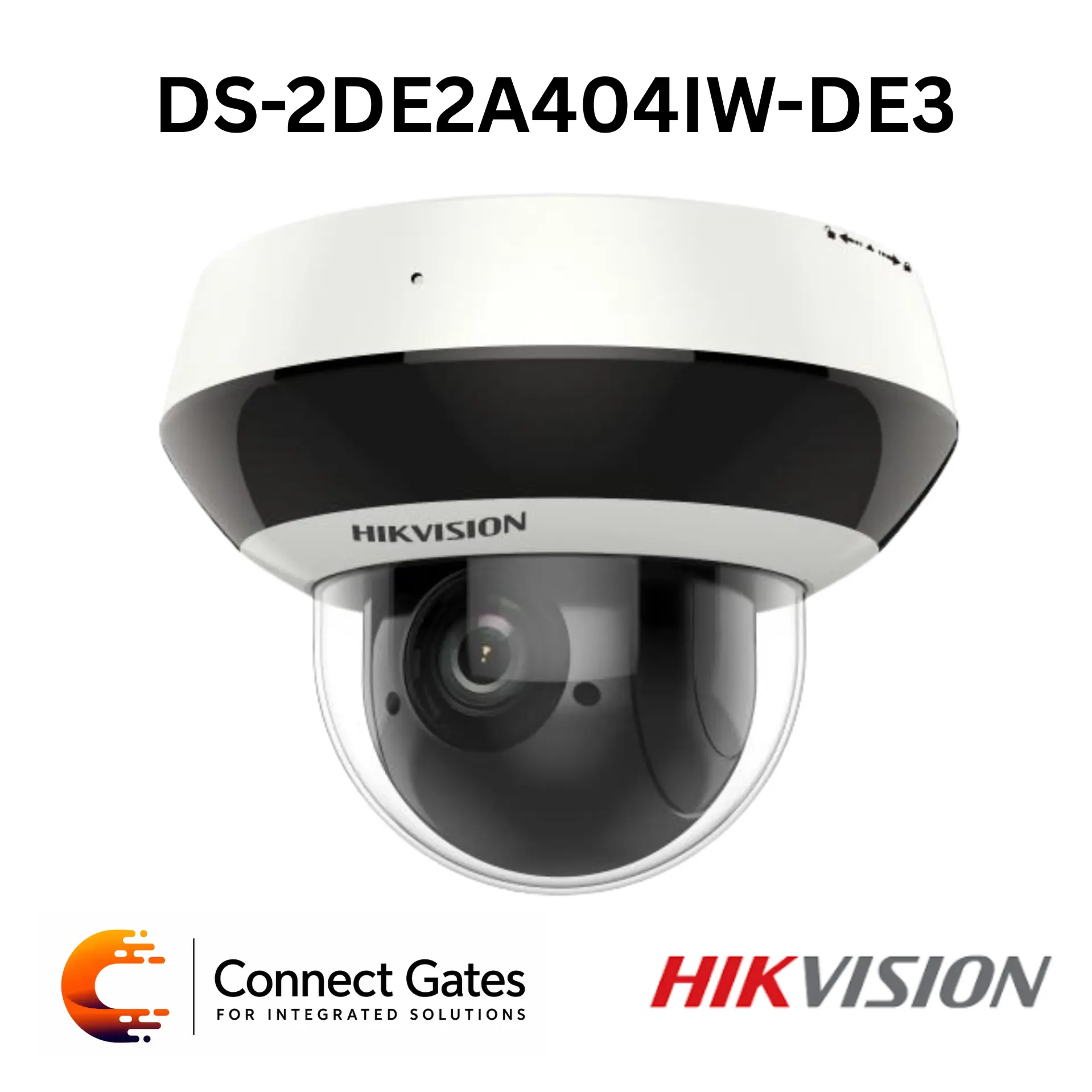 [DS-2DE2A404IW-DE3] Hikvision DS-2DE2A404IW-DE3 – 4MP 4× IR Outdoor Network PTZ Camera with DarkFighter, Built-in Microphone, H.265+ & IP66/IK10