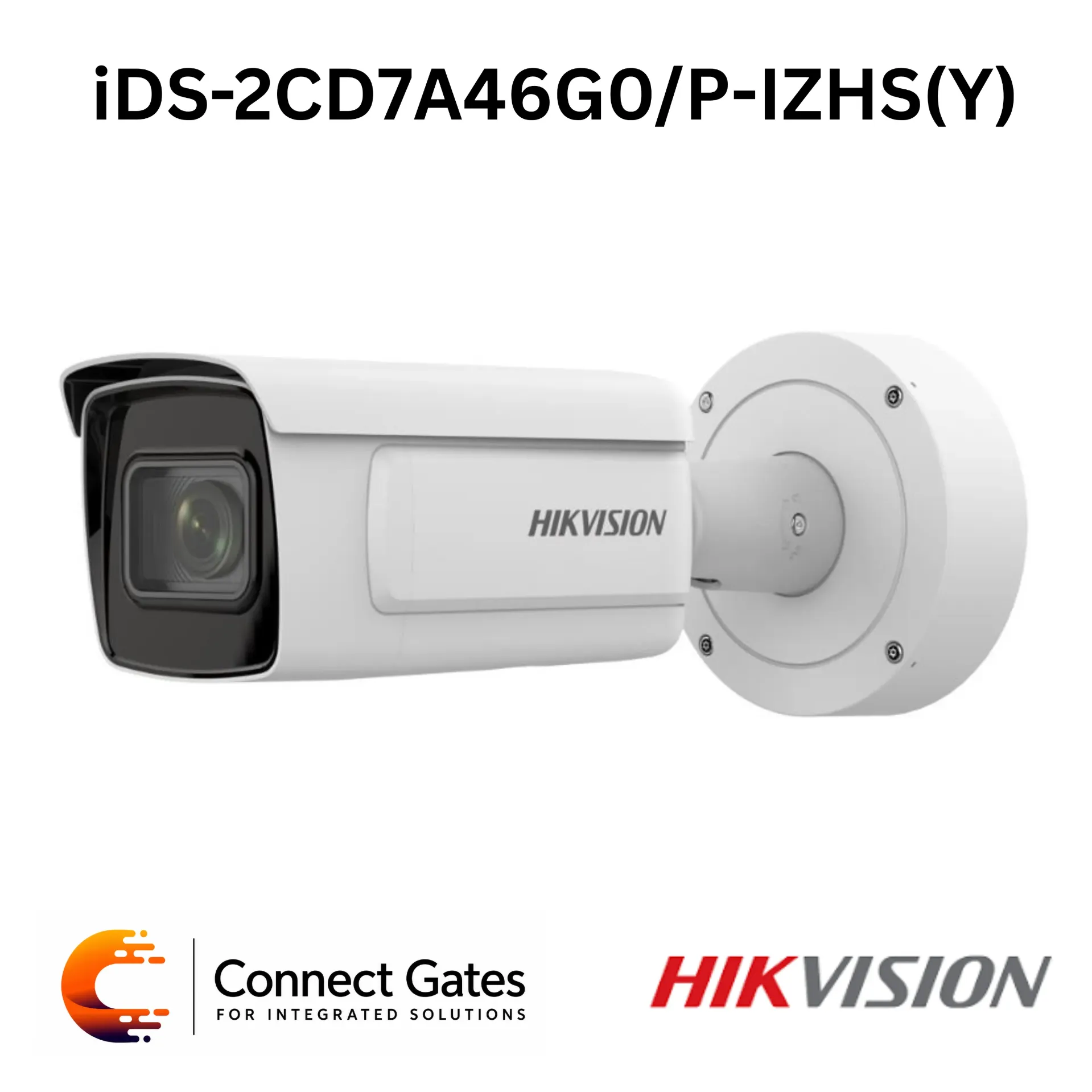 Hikvision iDS-2CD7A46G0/P-IZHSY – 4MP ANPR IR Varifocal Bullet Network Camera with DarkFighter, License Plate Recognition, 140dB WDR, H.265+, 5 Streams, IP67 & IK10