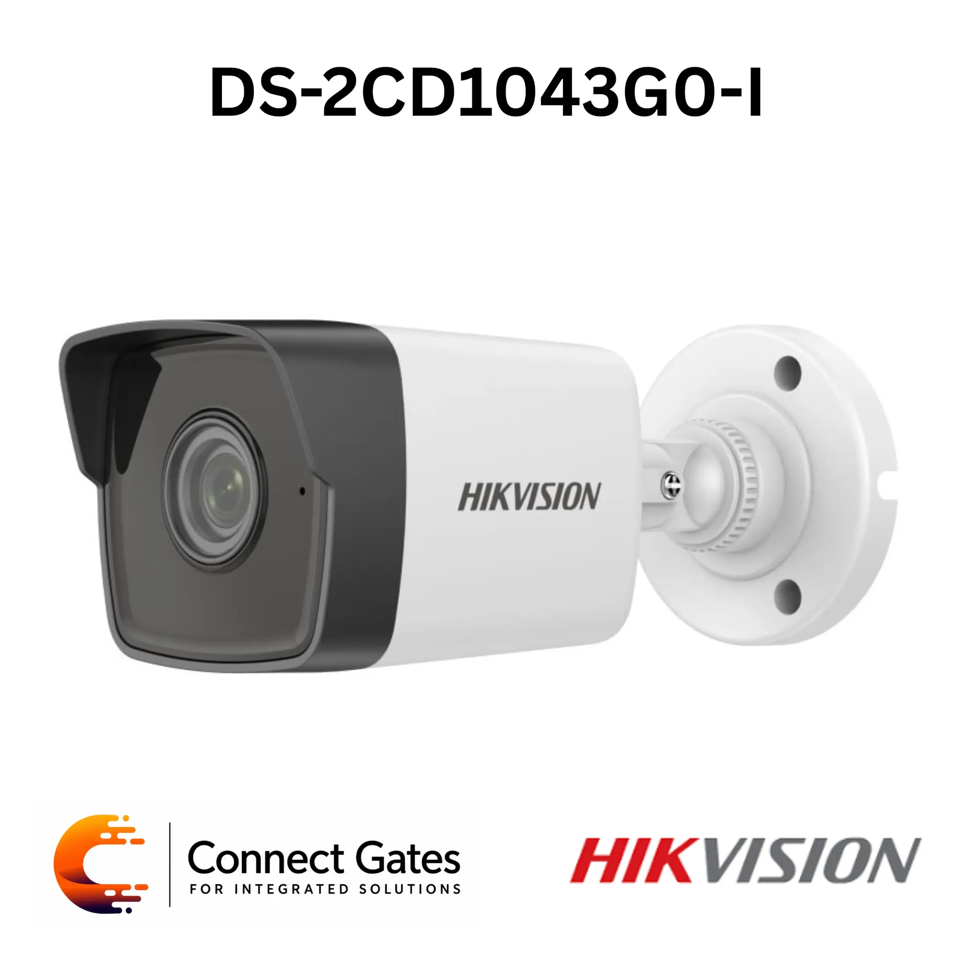 Hikvision DS-2CD1043G0-I – 4MP Fixed Bullet Network Camera with EXIR 2.0, 120 dB WDR, H.265+ & IP67