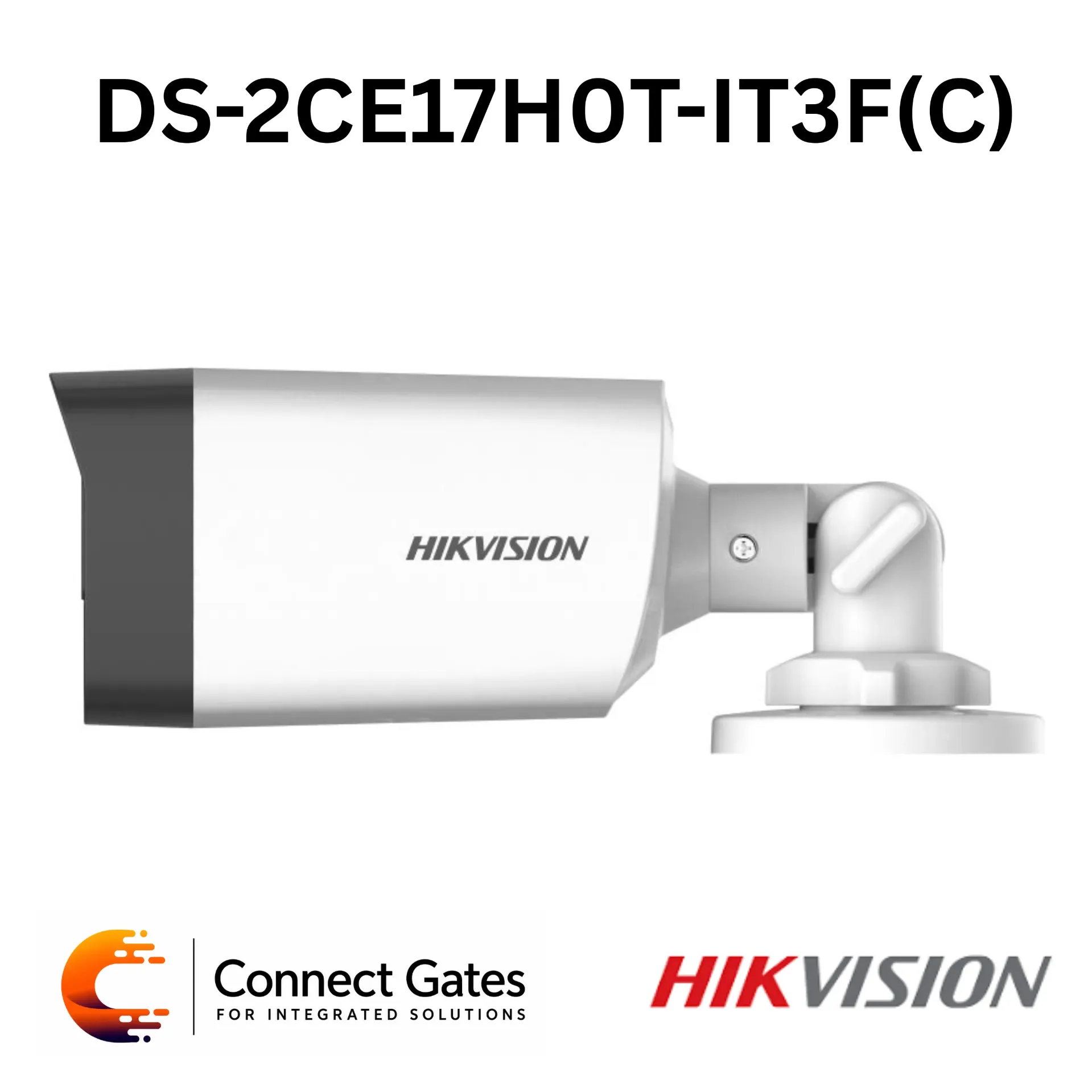 [DS-2CE17H0T-IT3F] Hikvision DS-2CE17H0T-IT3F(C) – 5MP Fixed Bullet Camera with 40m IR, IP67 & 4-in-1 Video Output