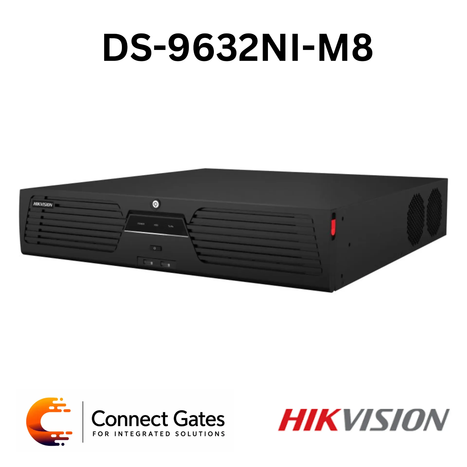 Hikvision DS-9632NI-M8 – 32-Channel M Series 8K NVR with 8 SATA Bays, RAID Support, 320Mbps Incoming Bandwidth, 400Mbps Outgoing Bandwidth & Up to 128TB Total HDD Support