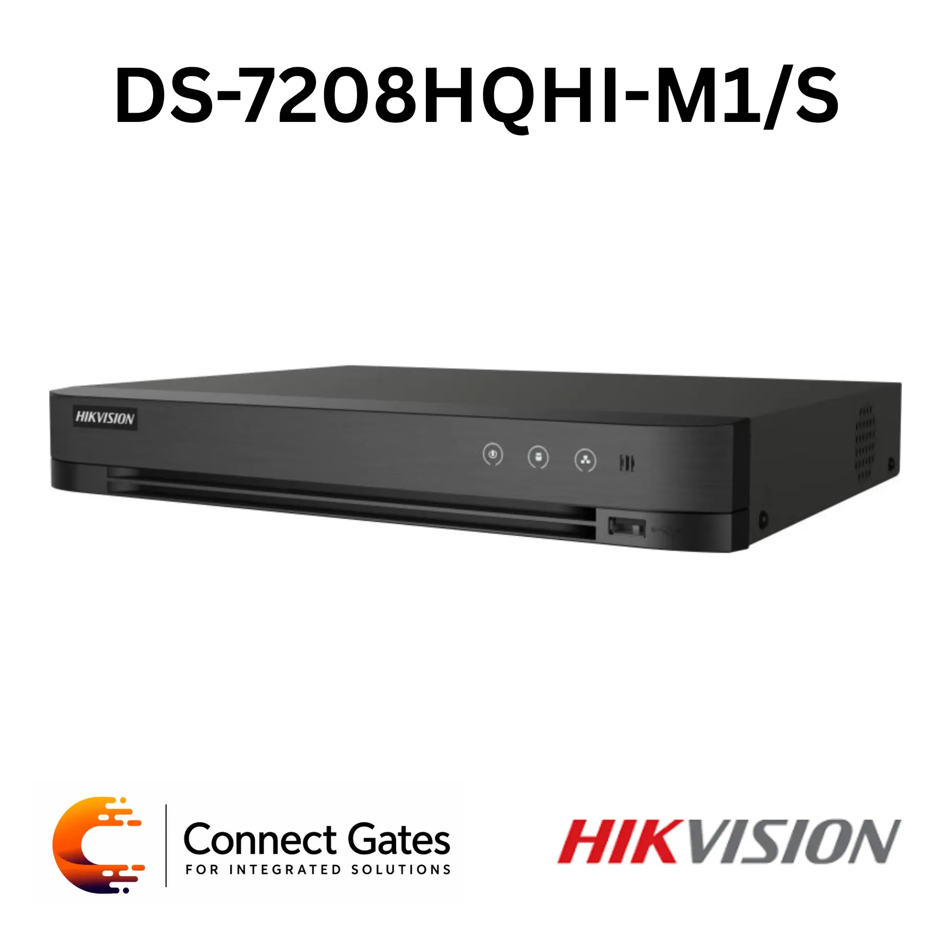 [DS-7208HQHI-M1/S] Hikvision iDS-7208HQHI-M1/S – 8-Channel Turbo AcuSense DVR with Full 1080p Recording, VCA Events, RS-485 & 1 SATA HDD Bay