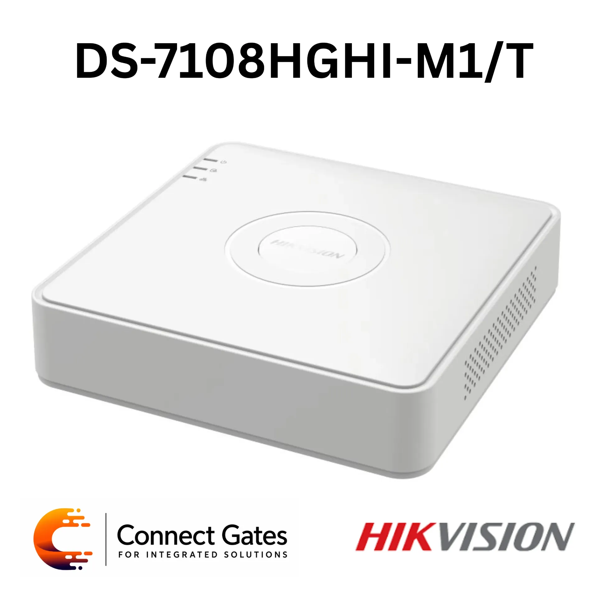 Hikvision DS-7108HGHI-M1/T – 8-Channel 1080p Lite Mini 1U H.265 DVR with Motion Detection 2.0, 10-Channel IP Camera Support, HDTVI Two-Way Audio & 1 SATA HDD