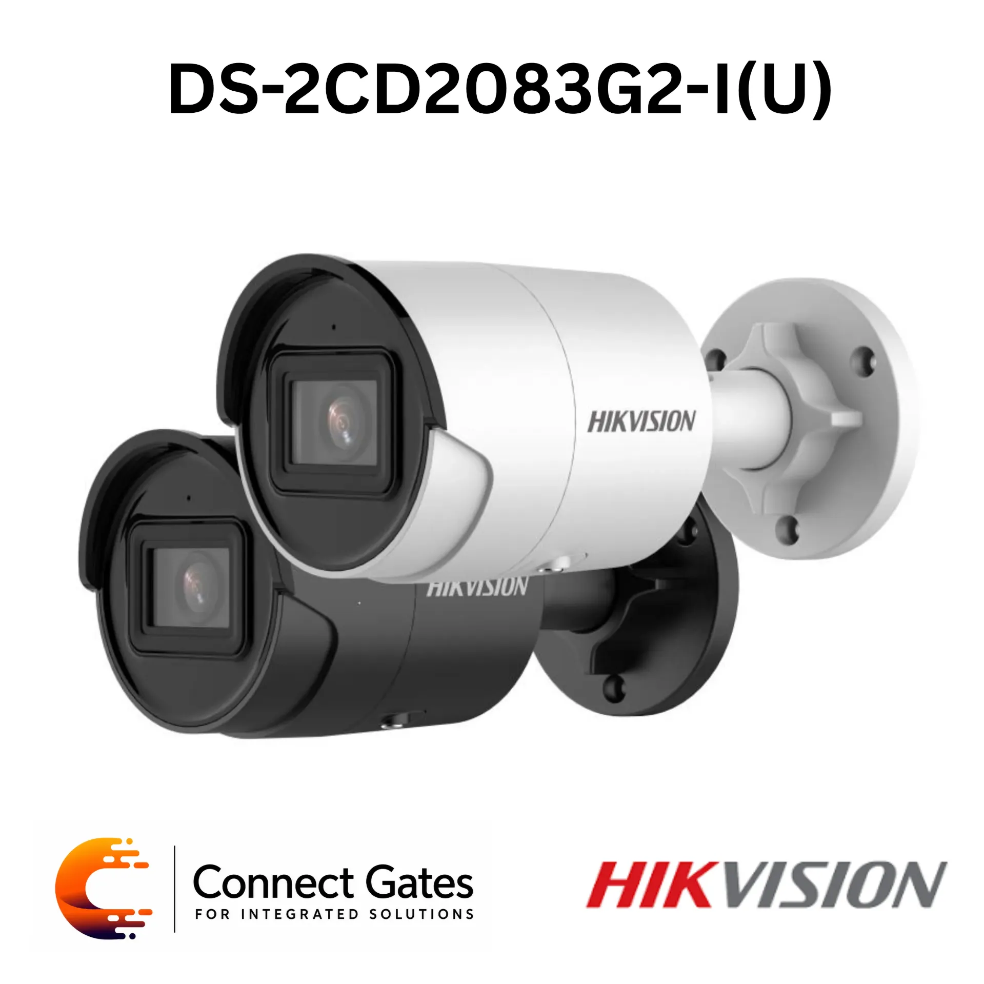 [DS-2CD2083G2-I] Hikvision DS-2CD2083G2-I – 8MP AcuSense Fixed Bullet Network Camera with Human/Vehicle Detection, 120dB WDR, IR 40m, 512GB SD Support & IP67