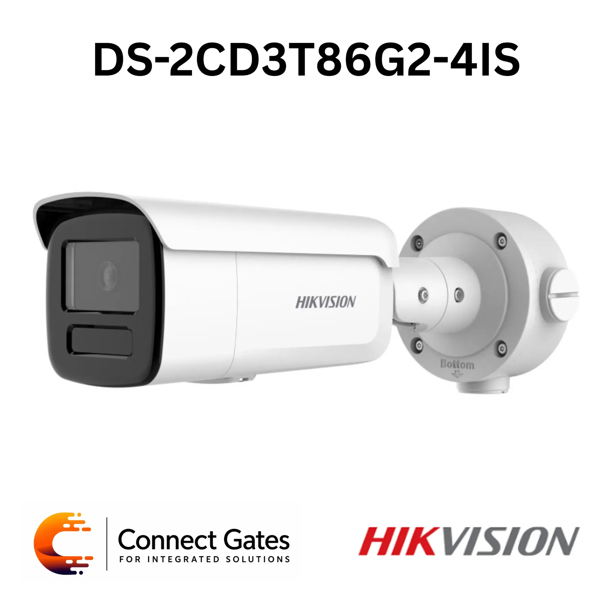 Hikvision DS-2CD3T86G2-4IS – 8MP AcuSense Fixed Bullet Network Camera with DarkFighter, 90m IR, H.265+ & IP67