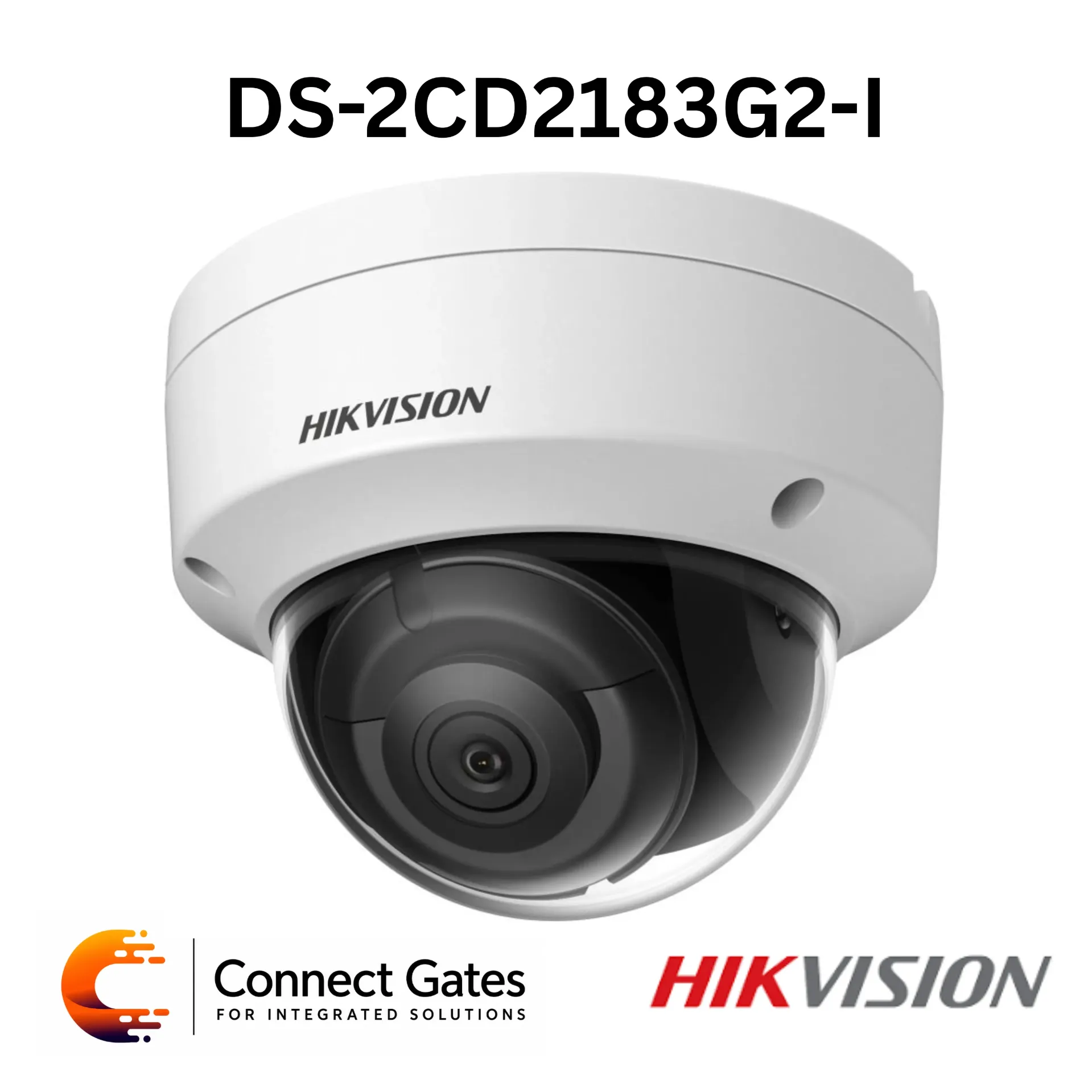 [DS-2CD2183G2-I] Hikvision DS-2CD2183G2-I – 8MP AcuSense Vandal WDR Fixed Dome Network Camera with IR, H.265+ & IP67/IK10