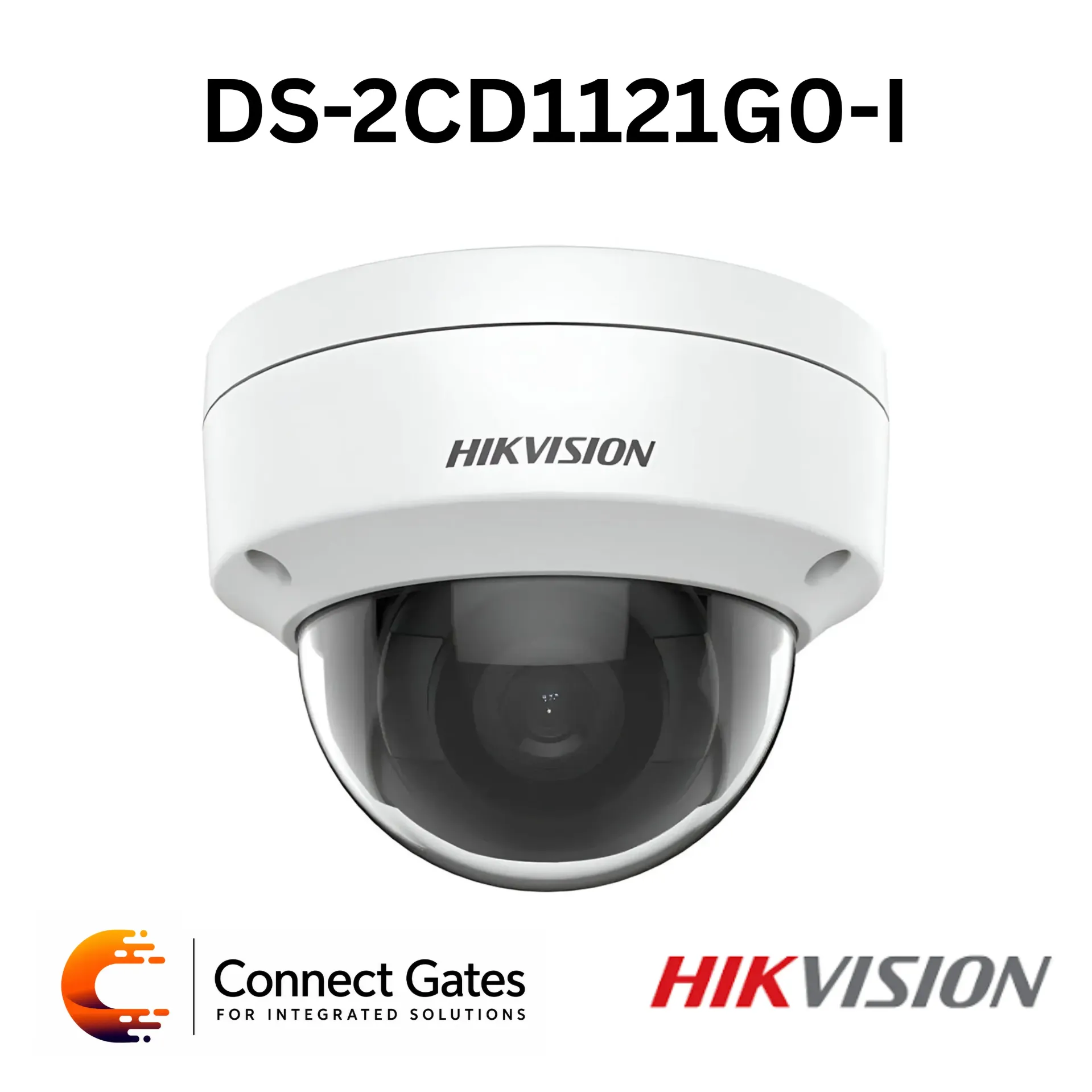 Hikvision DS-2CD1121G0-I – 2MP Fixed Dome Network Camera with 20m IR, PoE & Digital WDR