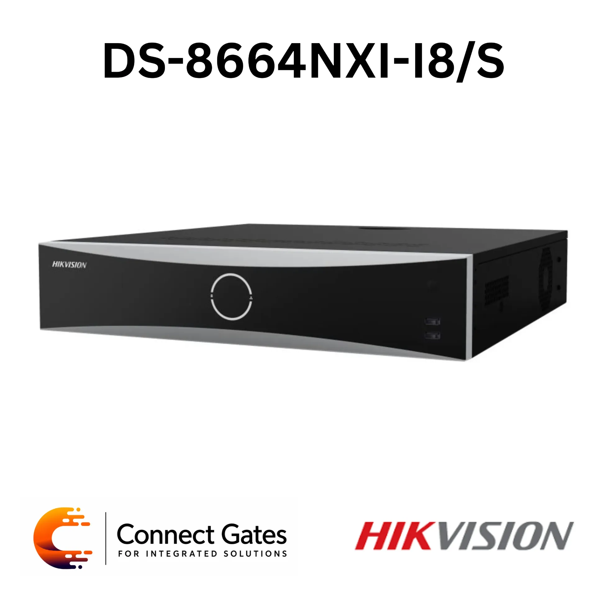[DS-8664NXI-I8/S] Hikvision DS-8664NXI-I8/S – 64-Channel 2U 4K AcuSense NVR with 8 SATA Bays, Dual HDMI, RAID, Facial Recognition & Perimeter Protection