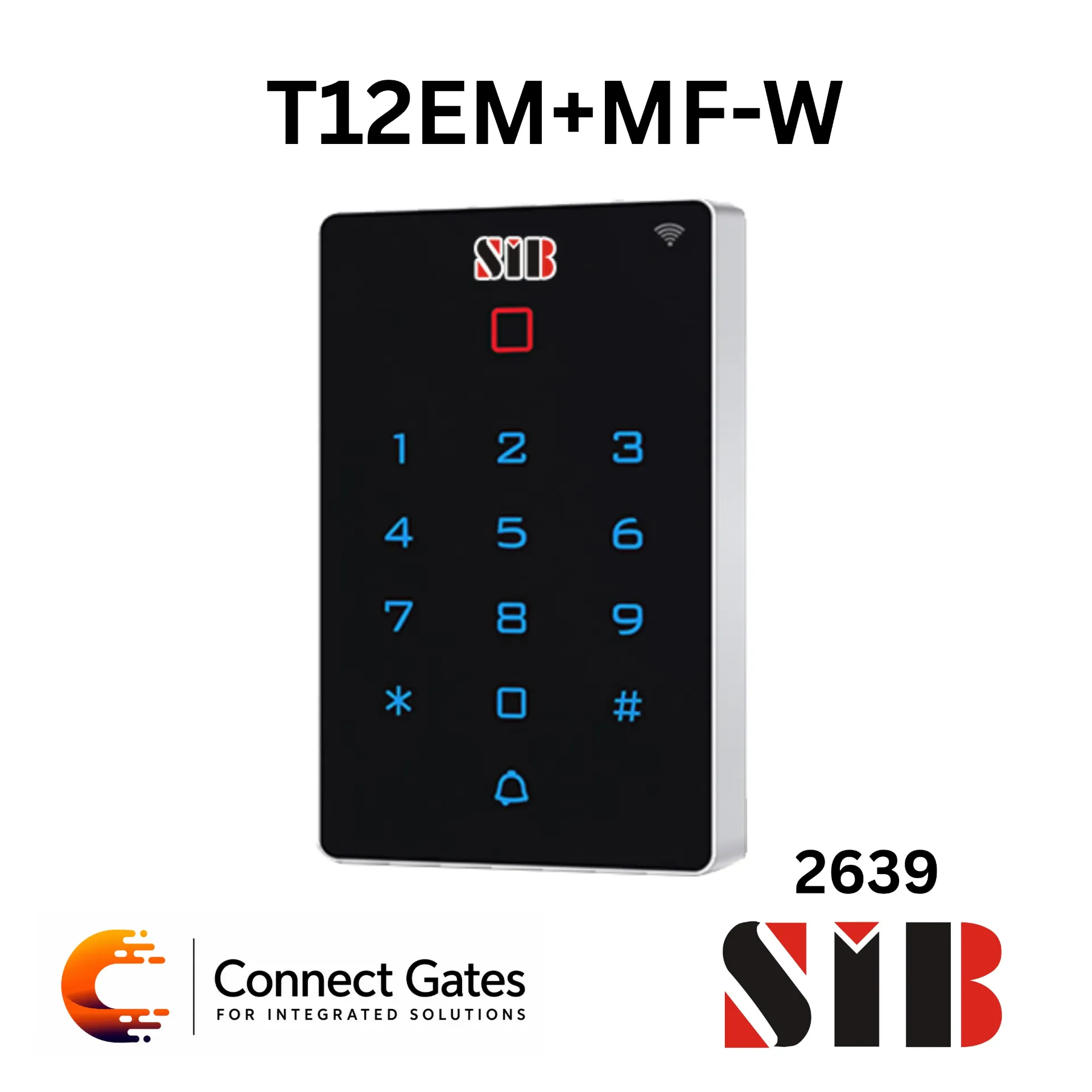 [T12EM+MF-W] SIB T12EM+MF-W – IP68 Standalone Door Access Control with Touch Keypad, EM & MF Card Support