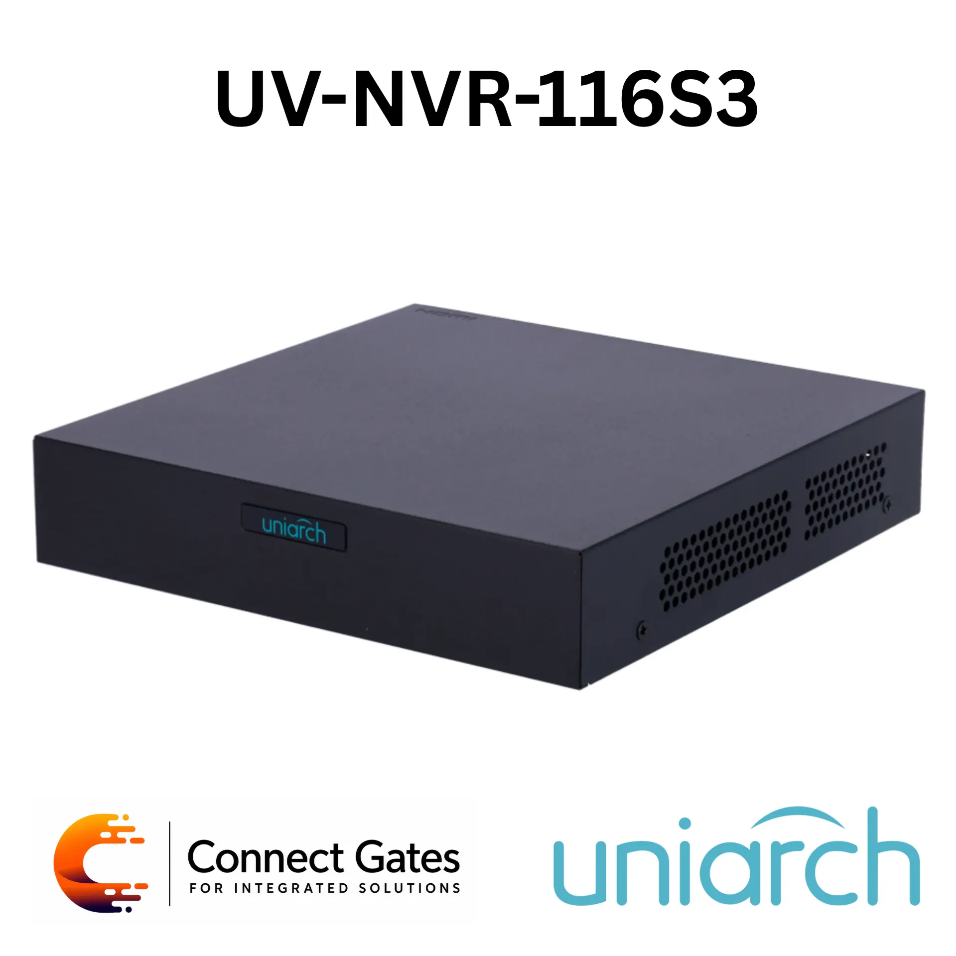[NVR-110S3] Uniarch UV-NVR-116S3 16CH IP Network Video Recorder – 6MP, Ultra H.265, 64Mbps, HDMI/VGA, 1 SATA HDD.
