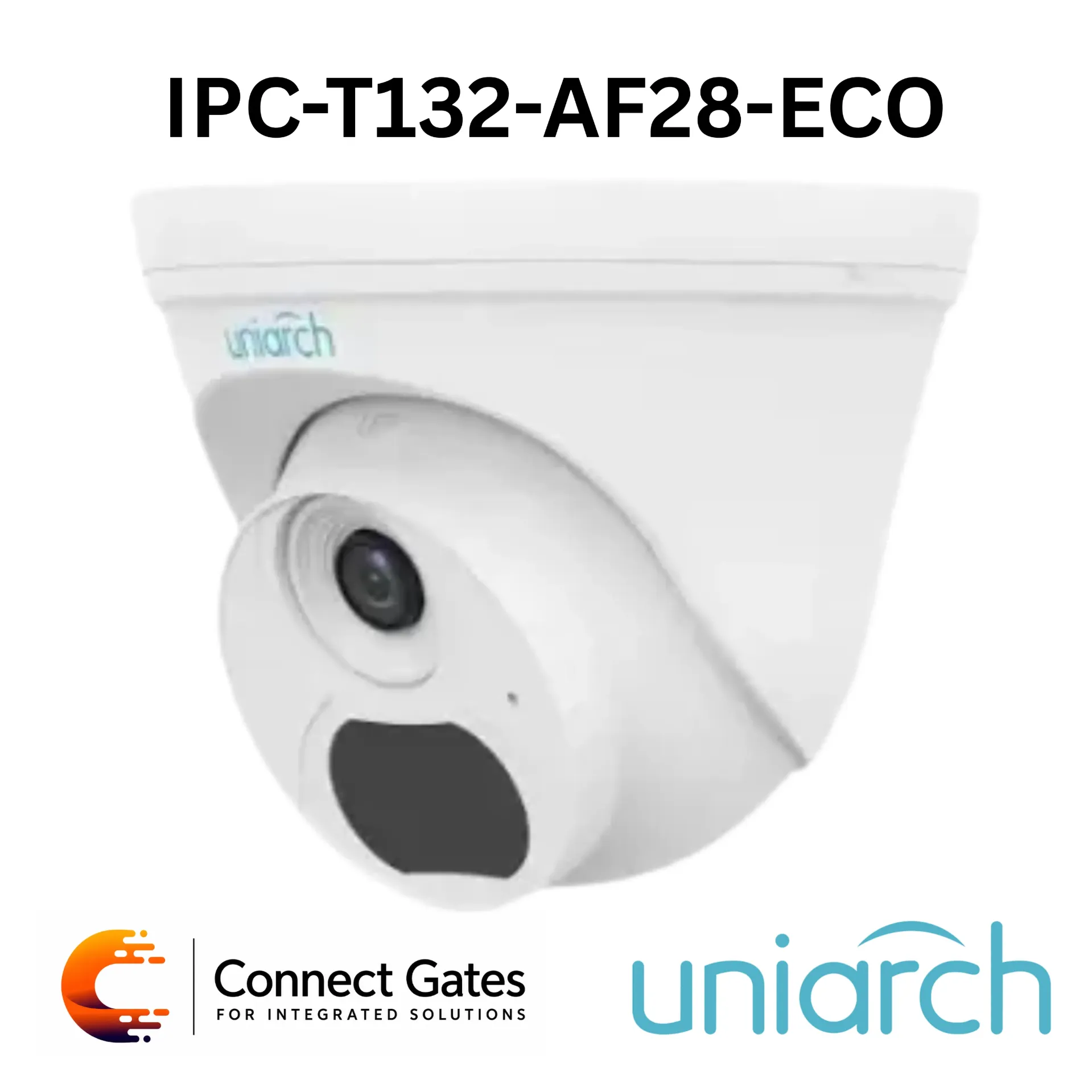 [IPC-T132-AF28-E] Uniarch IPC-T132-AF28-ECO – 2MP Fixed IR Turret Network Camera