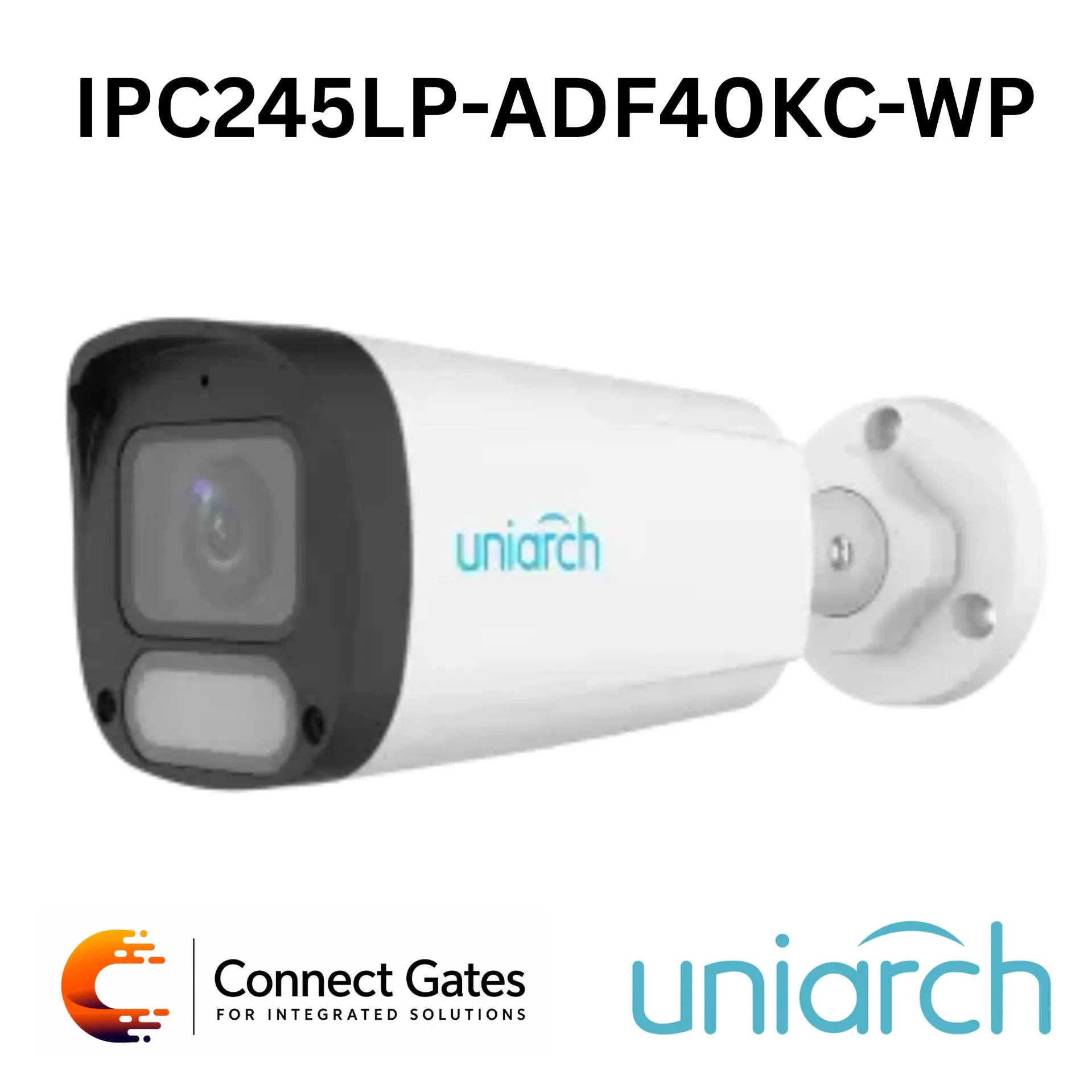 [IPC-245-ADF40K-WP] Uniview IPC245LP-ADF40KC-WP – 5MP ColorHunter with Wise-ISP Fixed Bullet Network Camera