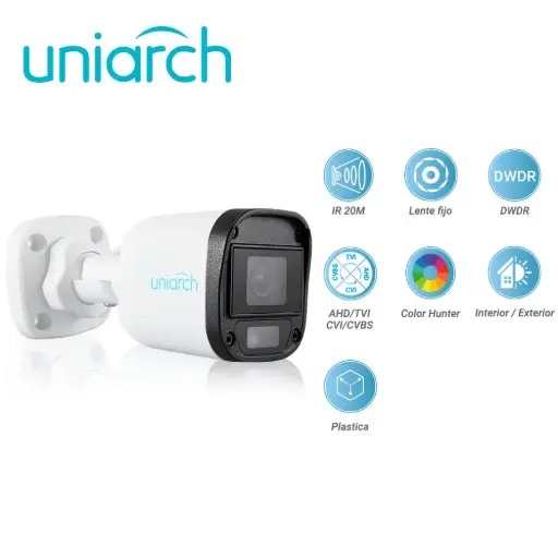 [UAC-B115-F40-W (Uniarch)] Uniarch UAC-B115-F40-W – 5MP ColourHunter HD Fixed Mini Bullet Analog Camera
