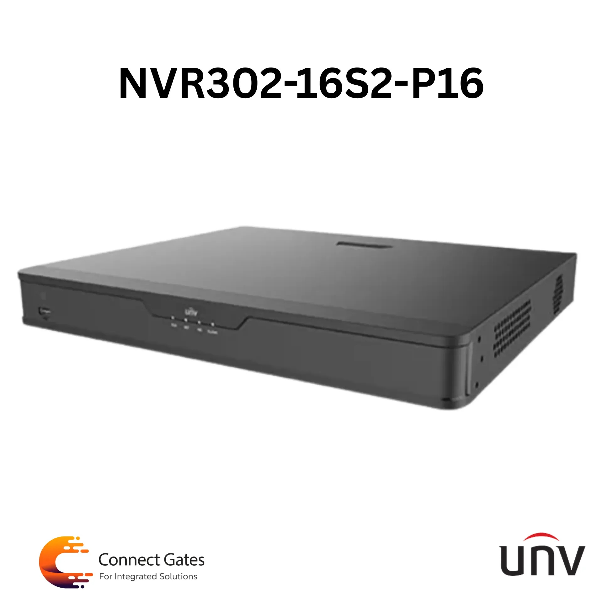 [NVR302-16S2-P16] UNV NVR302-S2 Series – 9/16 Channel 4K Network Video Recorder, Ultra 265, ONVIF, ANR, Smart IPC Analytics, Dual SATA, Dual Gigabit LAN