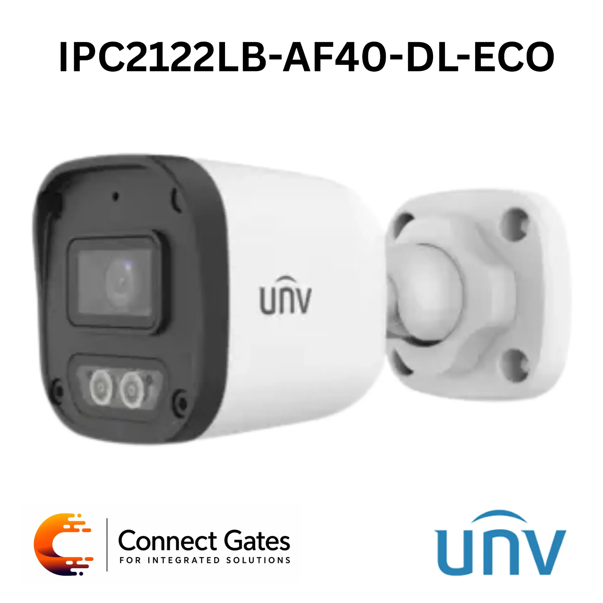 [IPC2122LB-AF40-DL-ECO] Uniview IPC2122LB-AF40-DL-ECO – 2MP Fixed Dual Light Bullet Network Camera