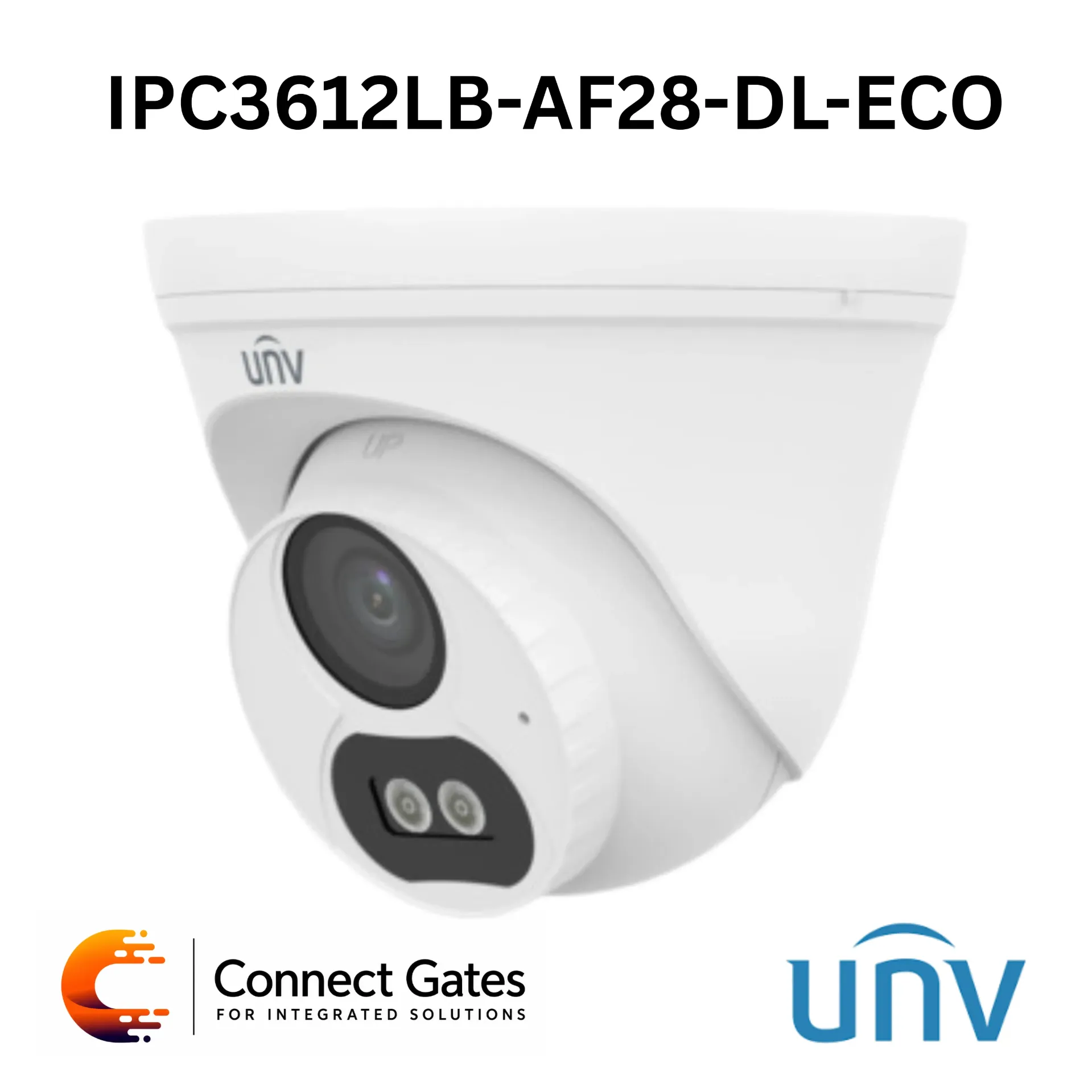 [IPC3612LB-AF28-DL-ECO] Uniview IPC3612LB-AF28-DL-ECO – 2MP Fixed Dual-light Turret Network Camera