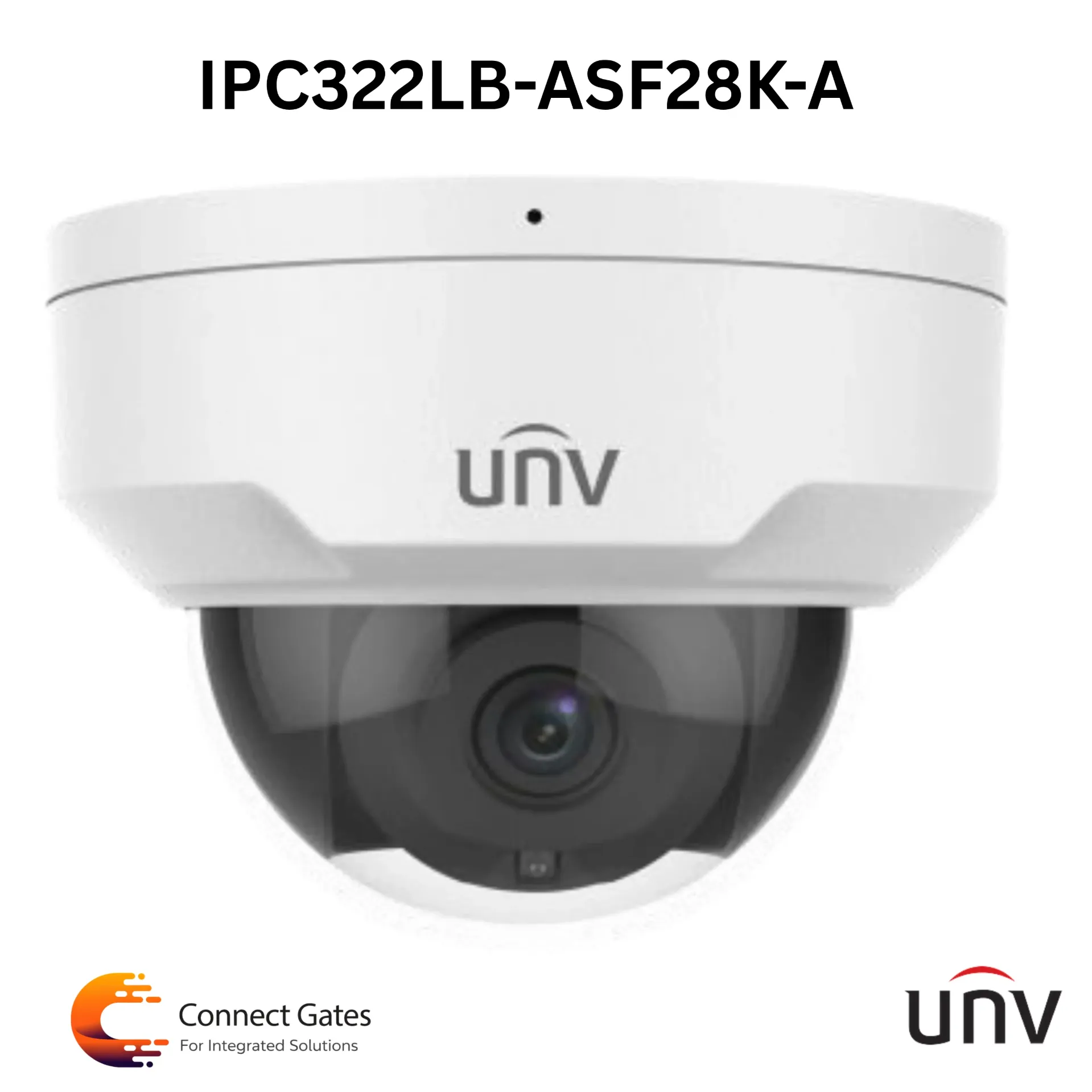[IPC322LB-ASF28K-A] UNV IPC322LB-ASF28K– 2MP HD IR Fixed Dome Network Camera