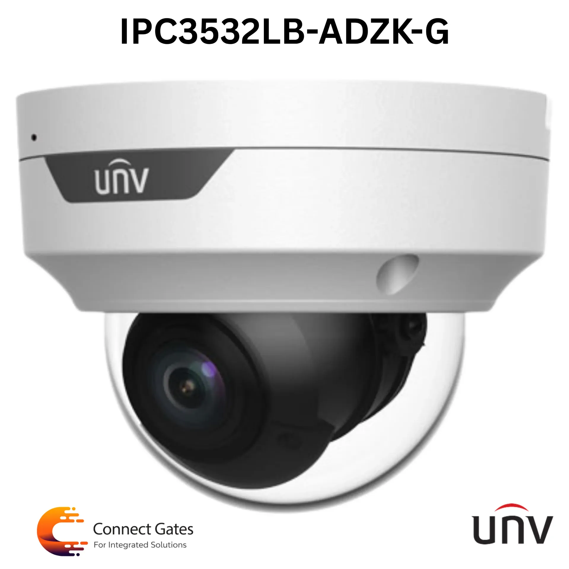 [IPC3532LB-ADZK-G] UNV IPC3532LB-ADZK-G – 2MP IP Dome Camera, Motorized Lens, True WDR, Built-in Mic, IR 40m, IP67, IK10
