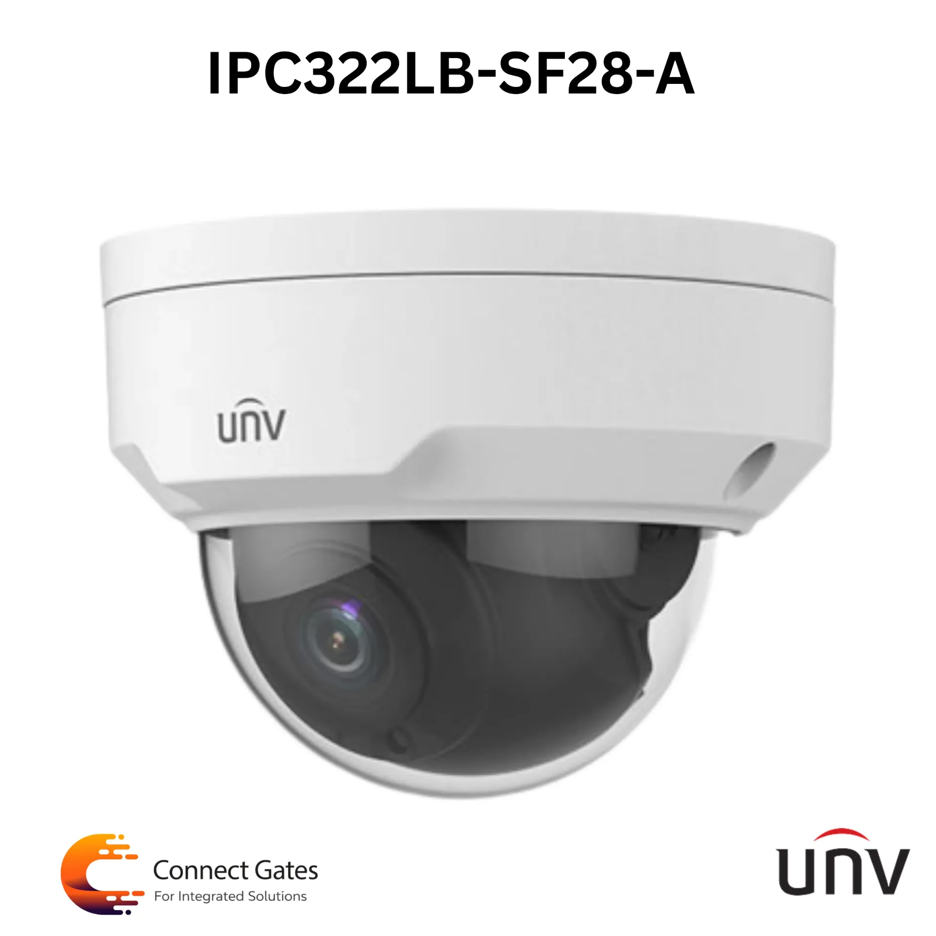 [IPC322LB-SF28-A] UNV IPC322LB-SF28-A – 2MP Vandal-Resistant Network IR Fixed Dome Camera