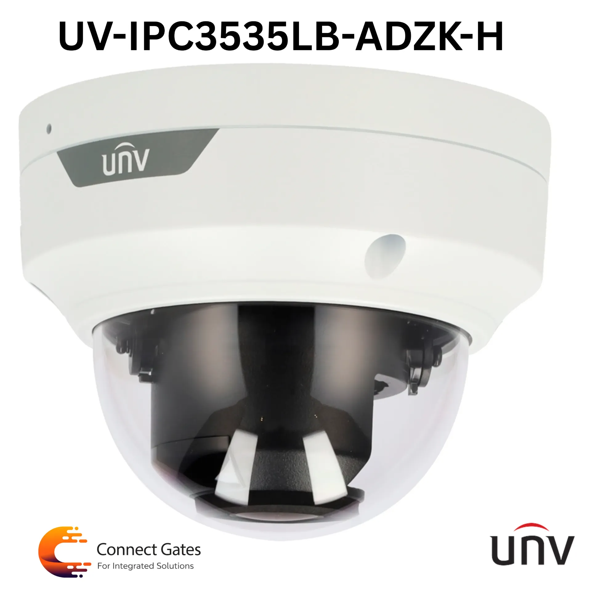 [IPC3535LB-ADZK-G] UNV IPC3535LB-ADZK-H – 5MP IP Dome Camera, Motorized Lens, True WDR, Built-in Mic, IR 40m, Micro SD, IP67, IK10