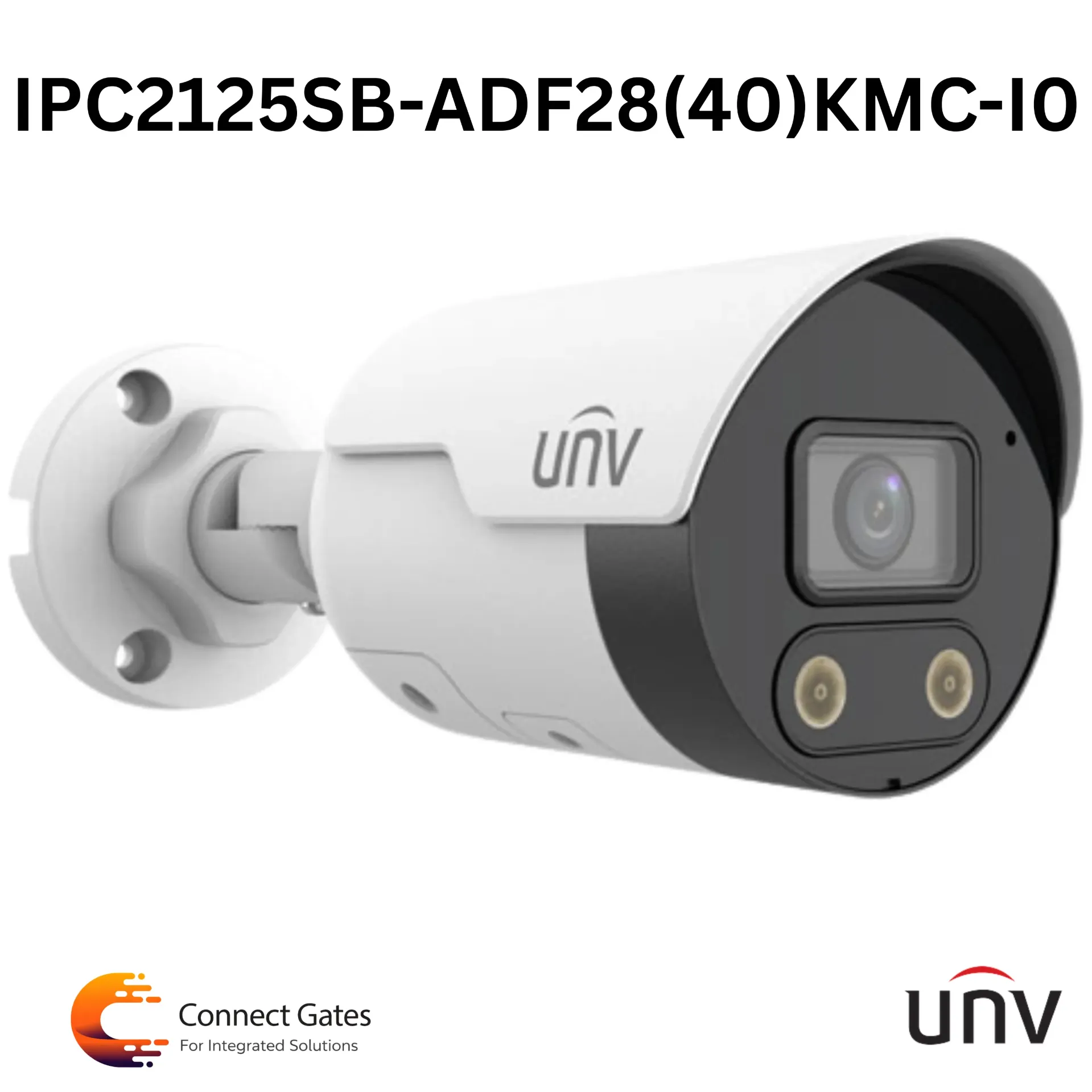 [IPC2125SB-ADF40KMC-I0] UNV IPC2125SB-ADF28(40)KMC-I0 – 5MP IP Bullet Camera, Active Deterrence, True WDR, Built-in Mic & Speaker, AI Detection, IR 30m, Micro SD, IP67