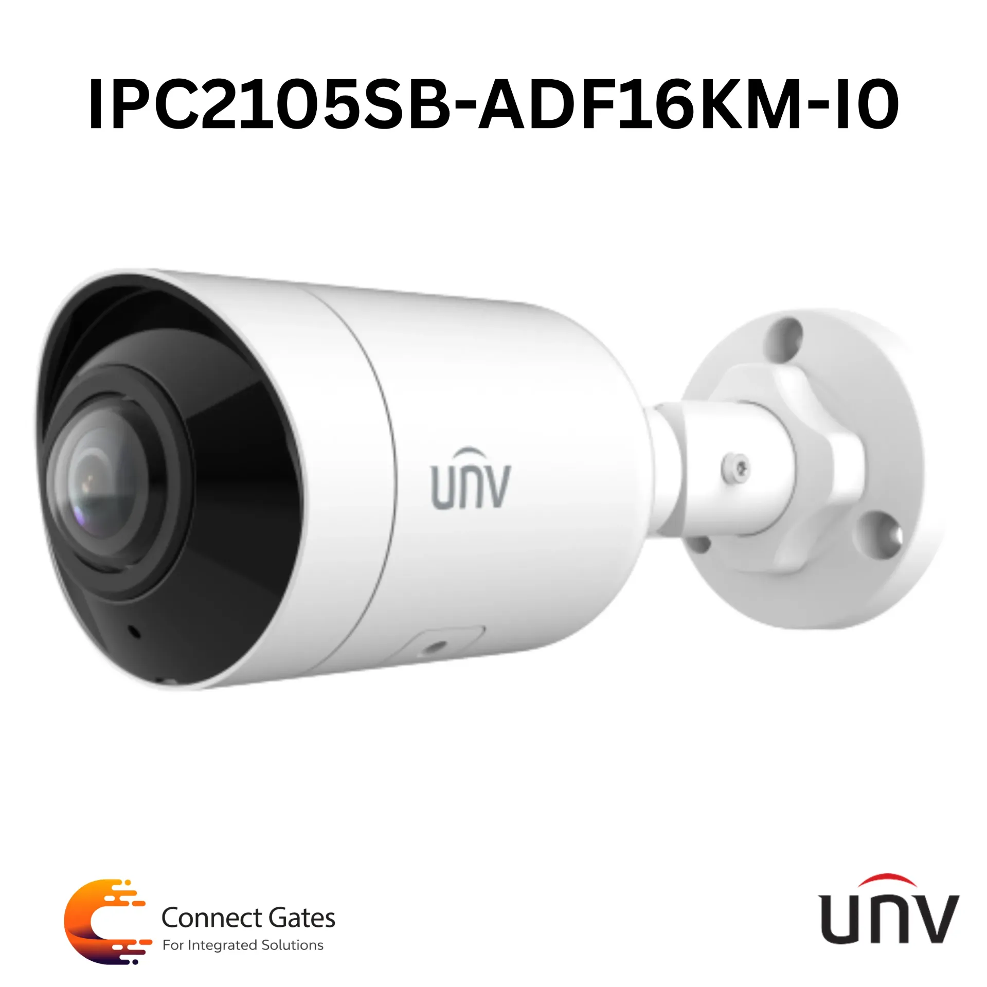 [IPC2105SB-ADF16KM-I0] UNV IPC2105SB-ADF16KM-I0 – 5MP IP Wide Angle Bullet Camera, 180° View, True WDR, Built-in Mic, AI Detection, IR 20m, Micro SD, IP67