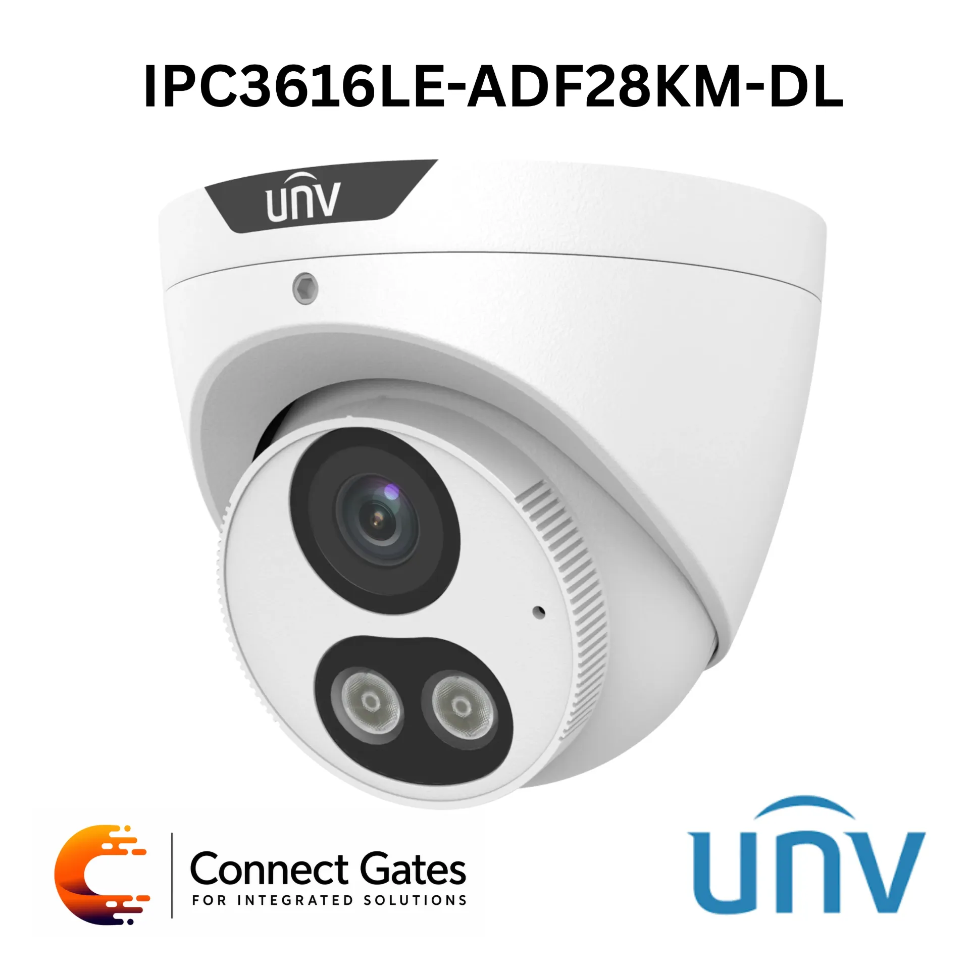 [IPC3616LE-ADF28KM-DL] Uniview IPC3616LE-ADF28KM-DL – 6MP HD Smart Dual Light Fixed Turret Network Camera
