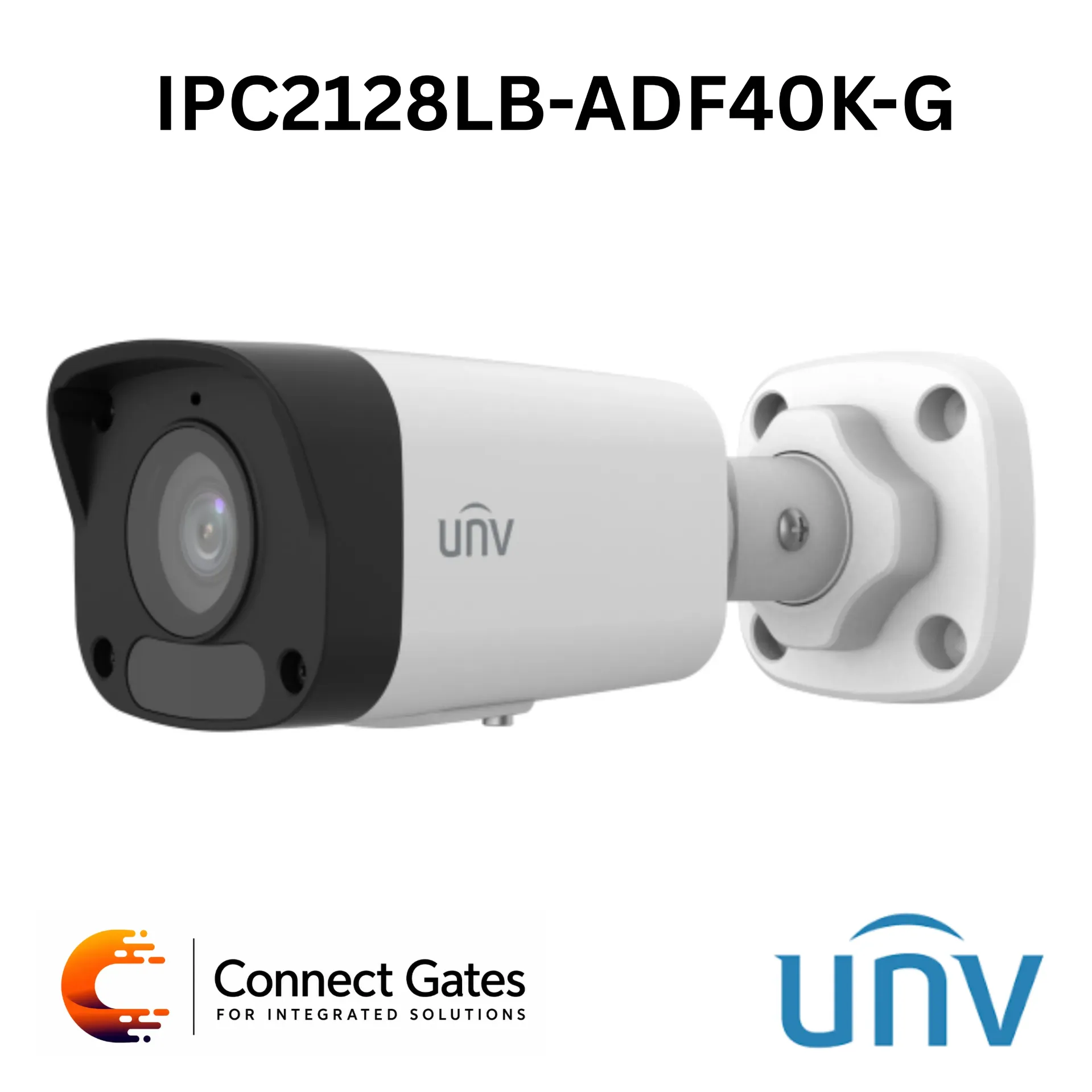 [IPC2128LB-ADF40K-G] Uniview IPC2128LB-ADF40K-G – 8MP Fixed IR Mini Bullet Network Camera with Built-in Mic