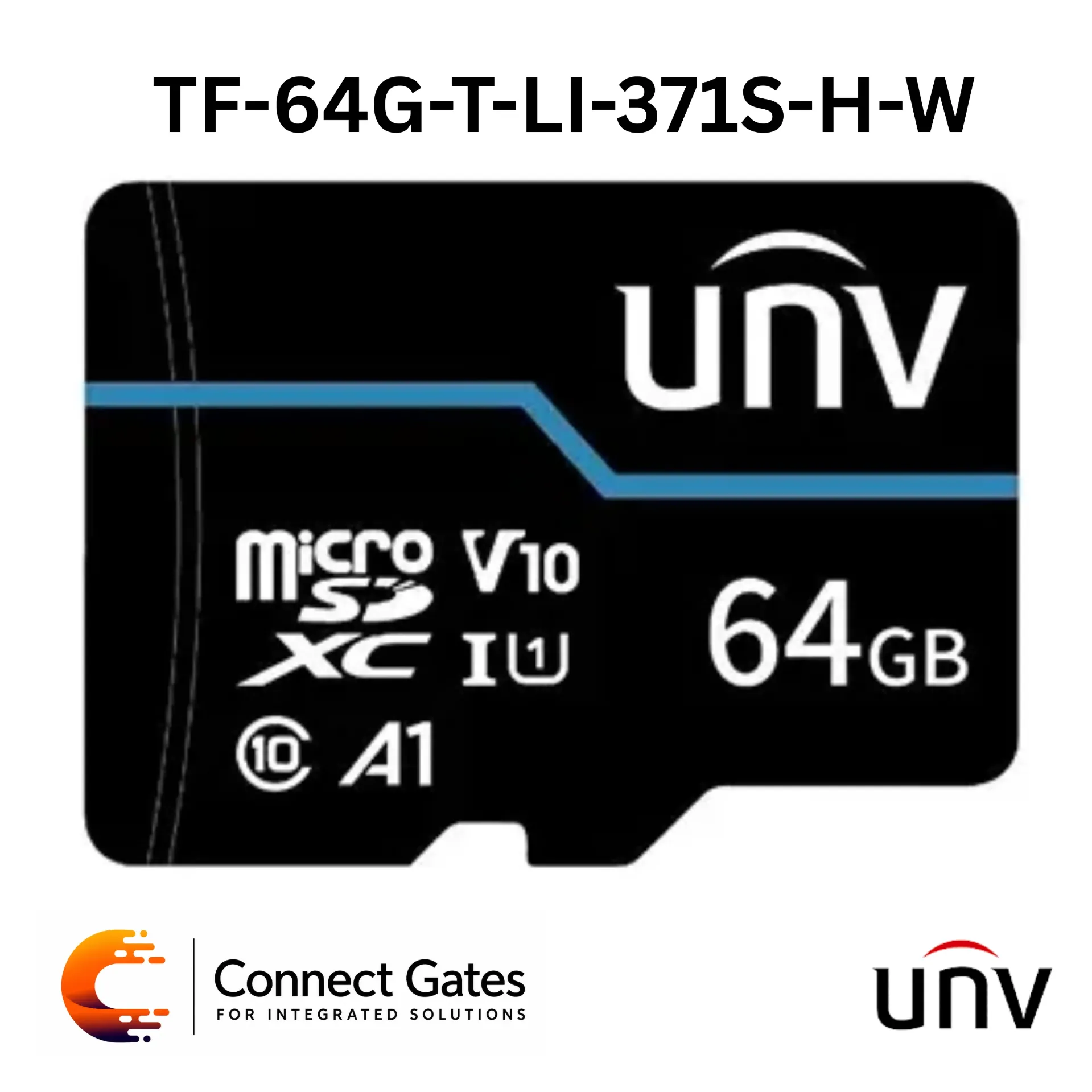 Uniview TF-64G-T-LI-371S-H-W – 64GB MicroSDXC Memory Card V10 U1 A1