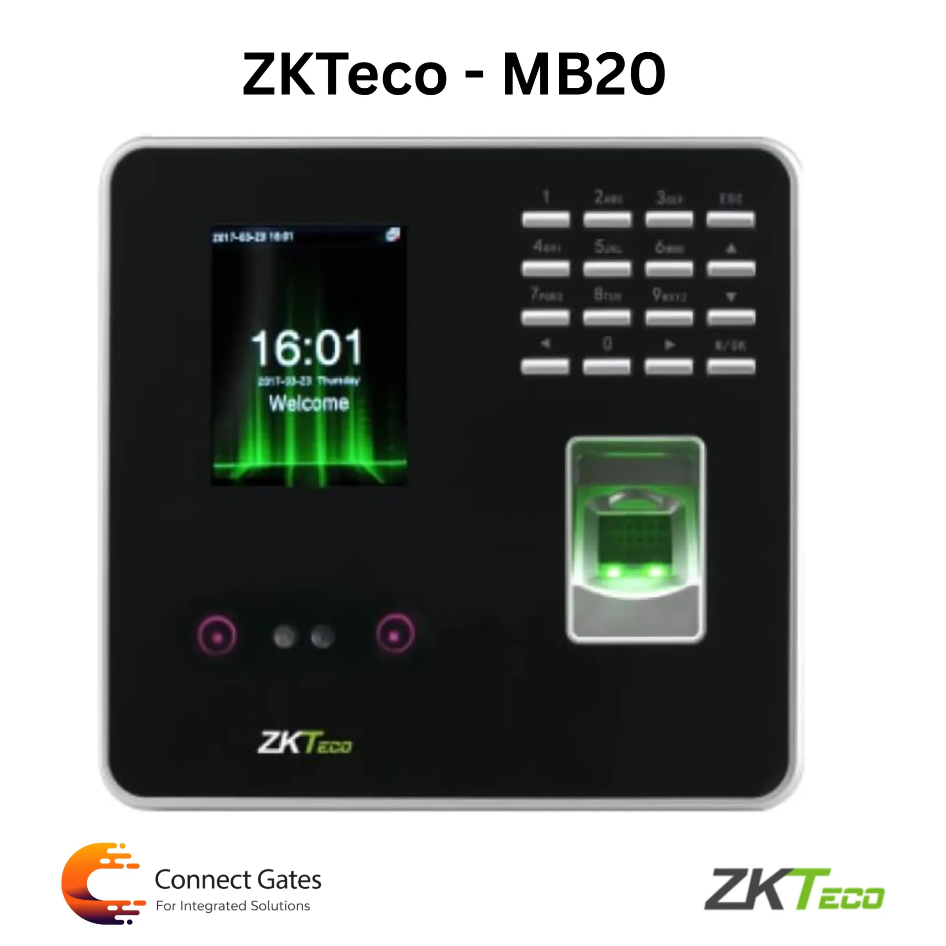 [MB20] ZKTeco MB20 – Face & Fingerprint Time Attendance Device with RFID Support
