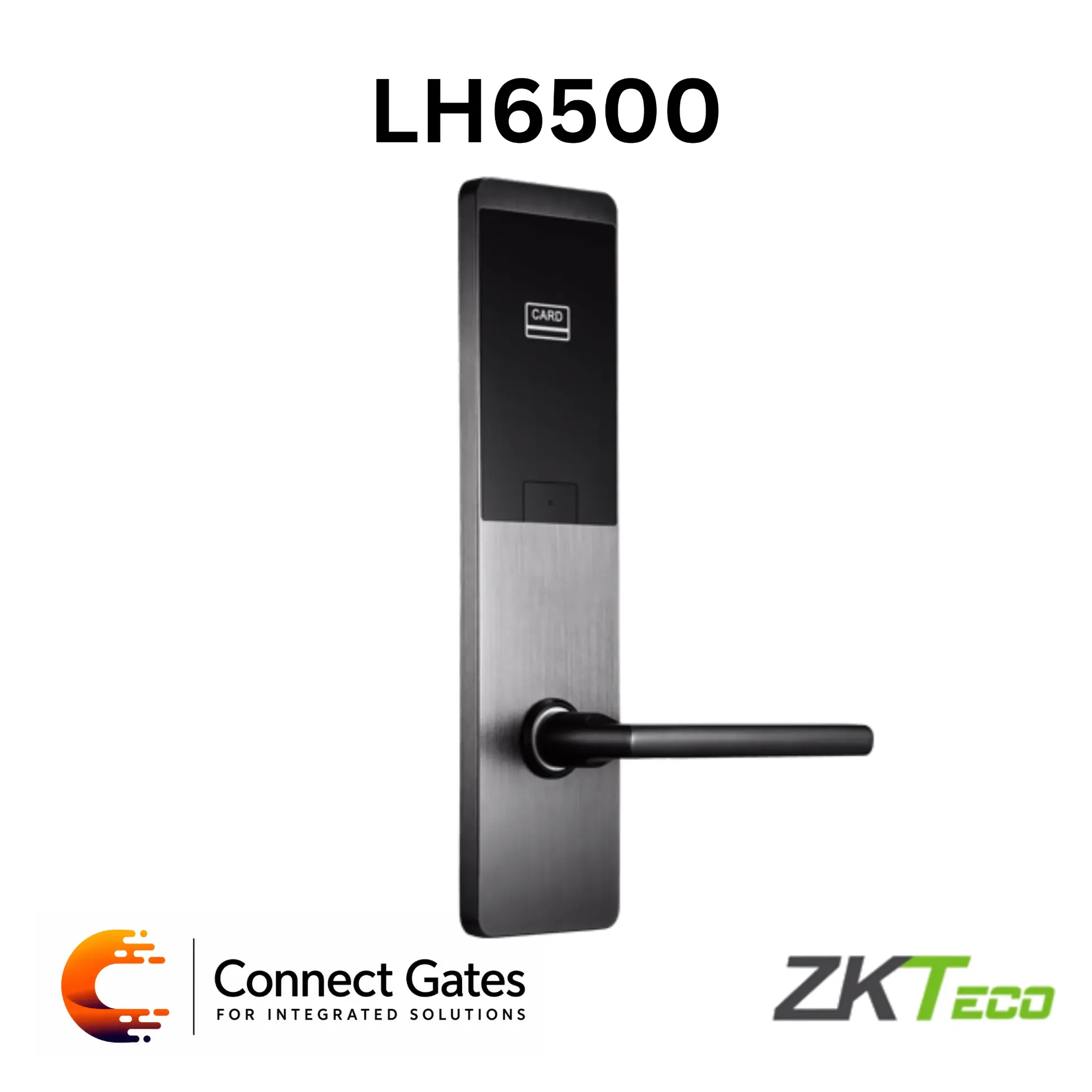[LH6500] ZKTeco LH6500 – Super Thin Hotel Door Lock, RFID Card Access, Mifare 13.56MHz, Advanced Hotel Management Integration