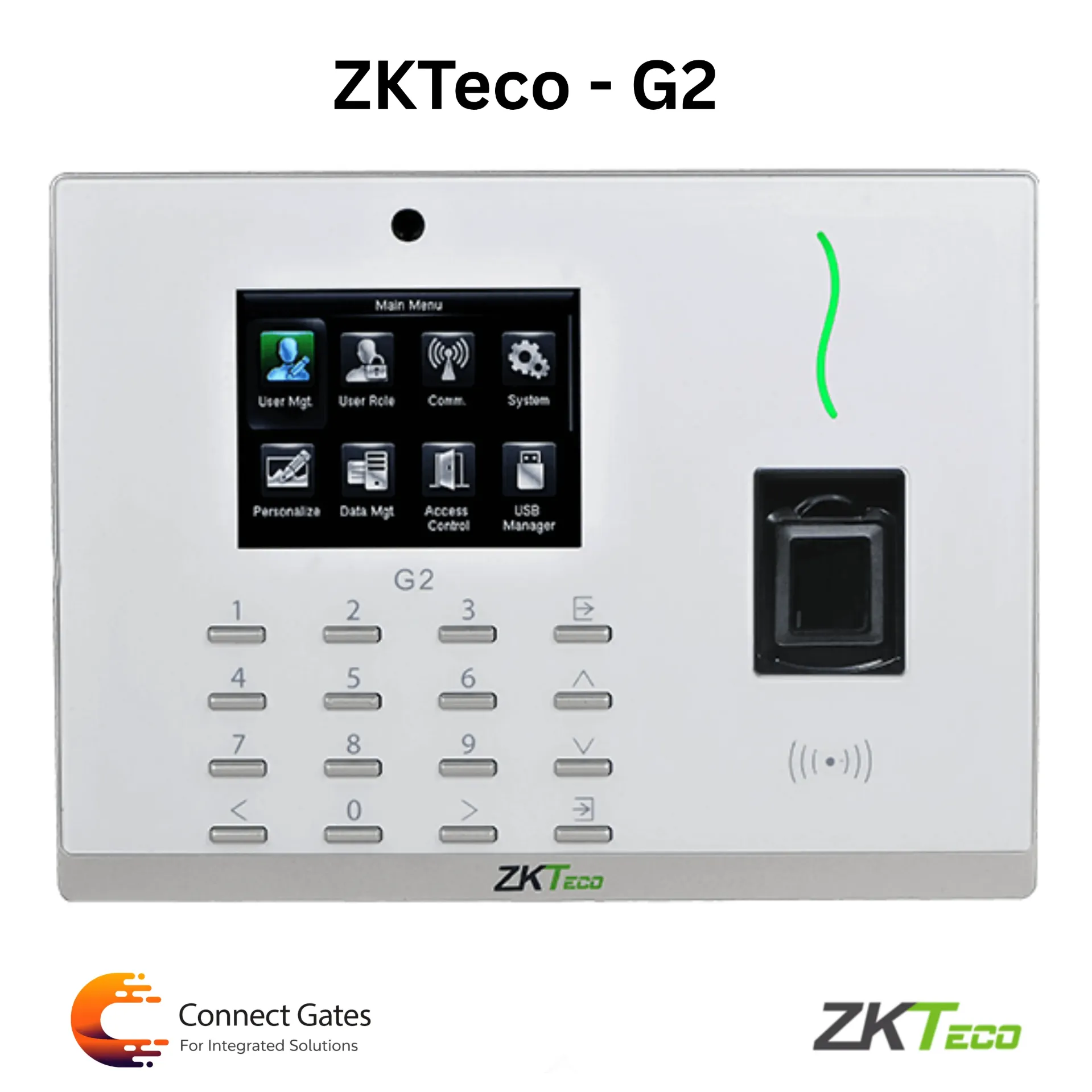 ZKTeco G2 – Advanced Fingerprint Time Attendance & Access Control Device with SilkID