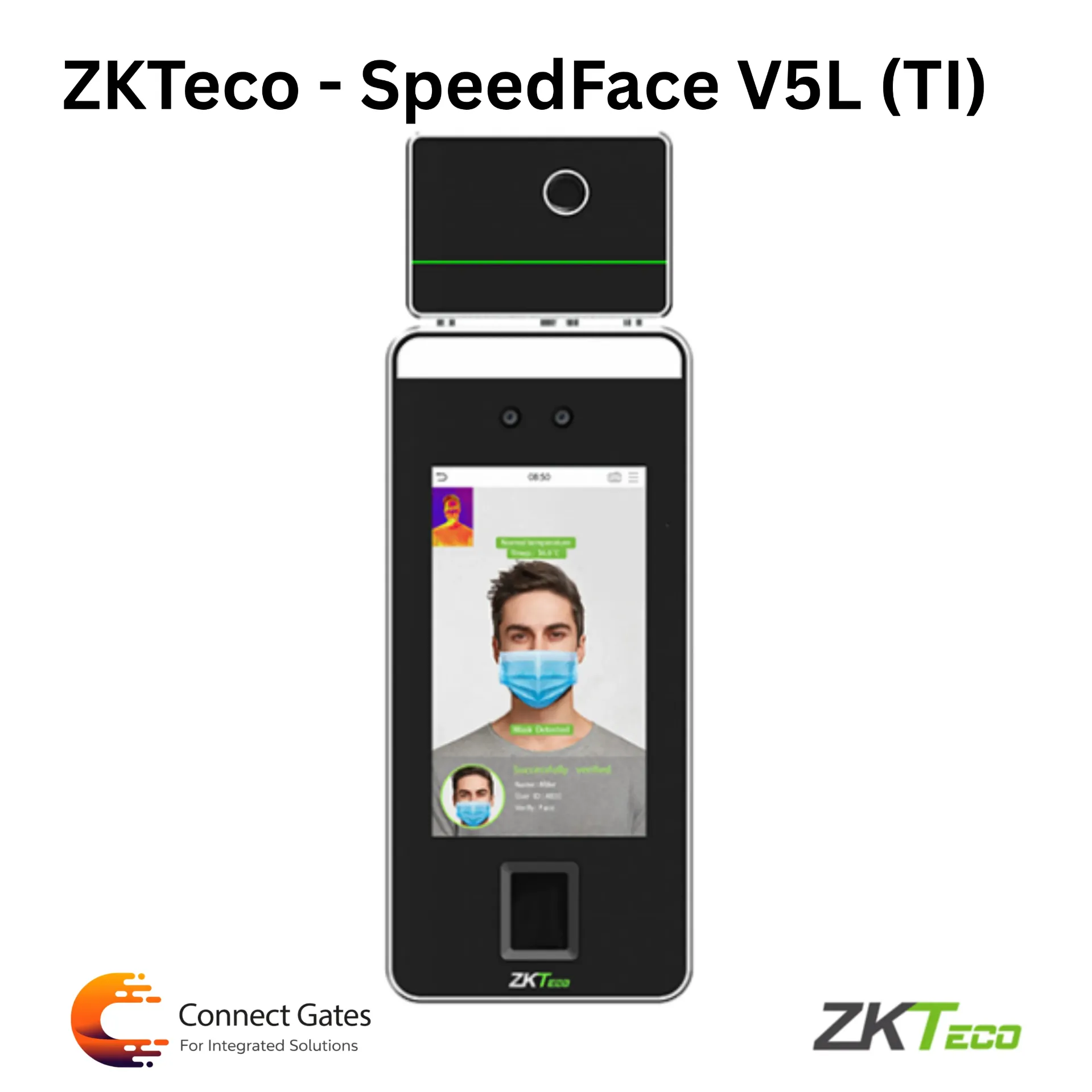 [SpeedFace V5L (TI)] ZKTeco SpeedFace V5L (TI) – Face, Palm, Fingerprint & Temperature Detection Terminal