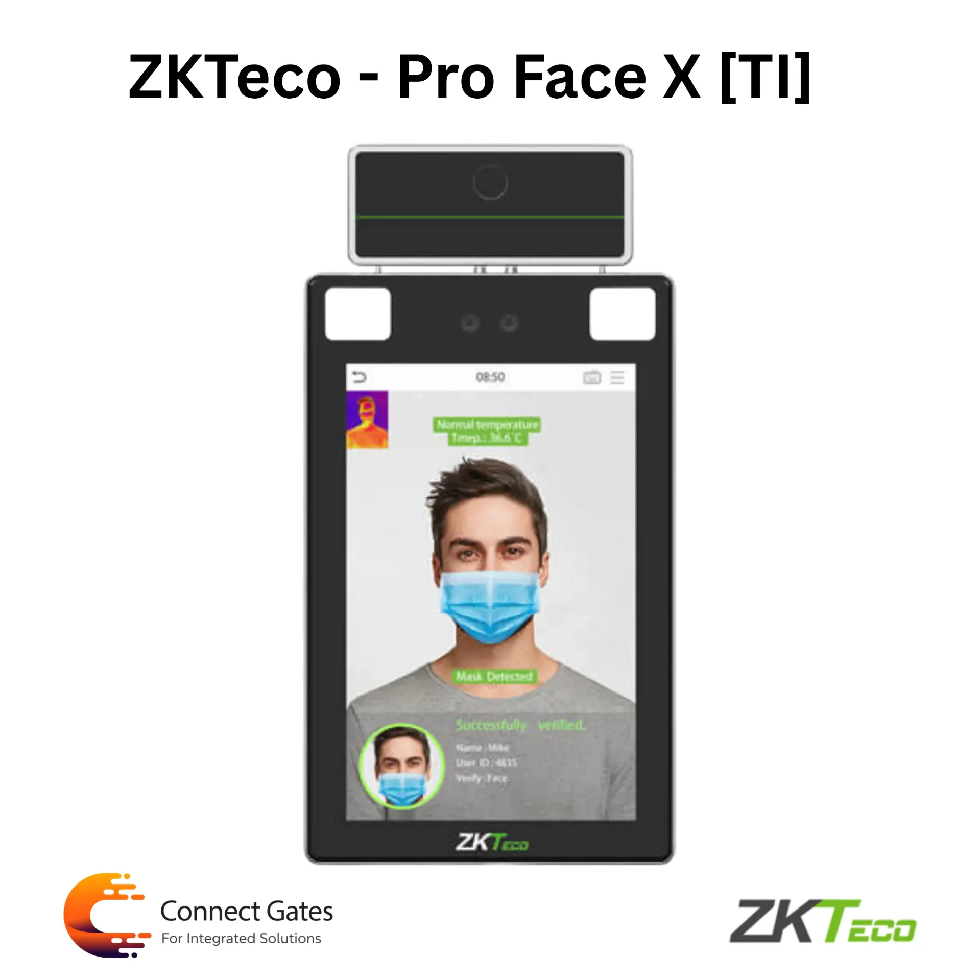 [ProFace X [TI]] ZKTeco ProFace X [TI] – Face, Palm & Thermal Detection Biometric Access Control Terminal