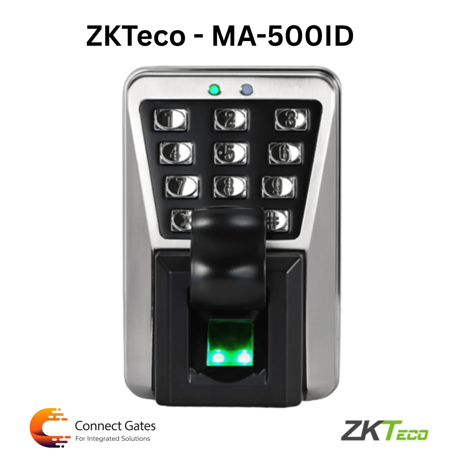[MA500-ID] ZKTeco MA500-ID – Outdoor Metal Fingerprint, RFID & Password Access Control Terminal