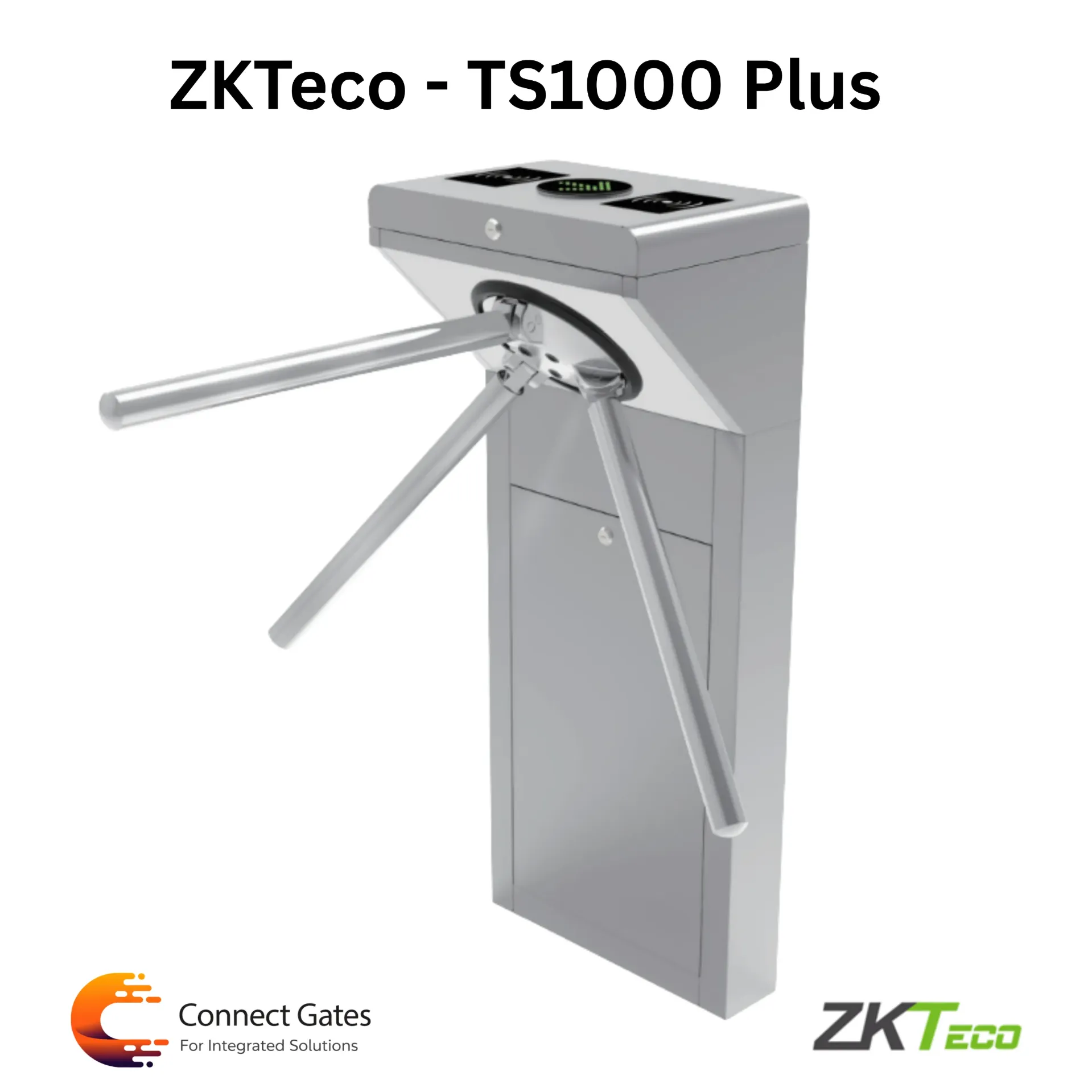 [TS1000 Plus] ZKTeco TS1000 Plus – Professional Drop-Arm Tripod Turnstile for Advanced Pedestrian Access Control