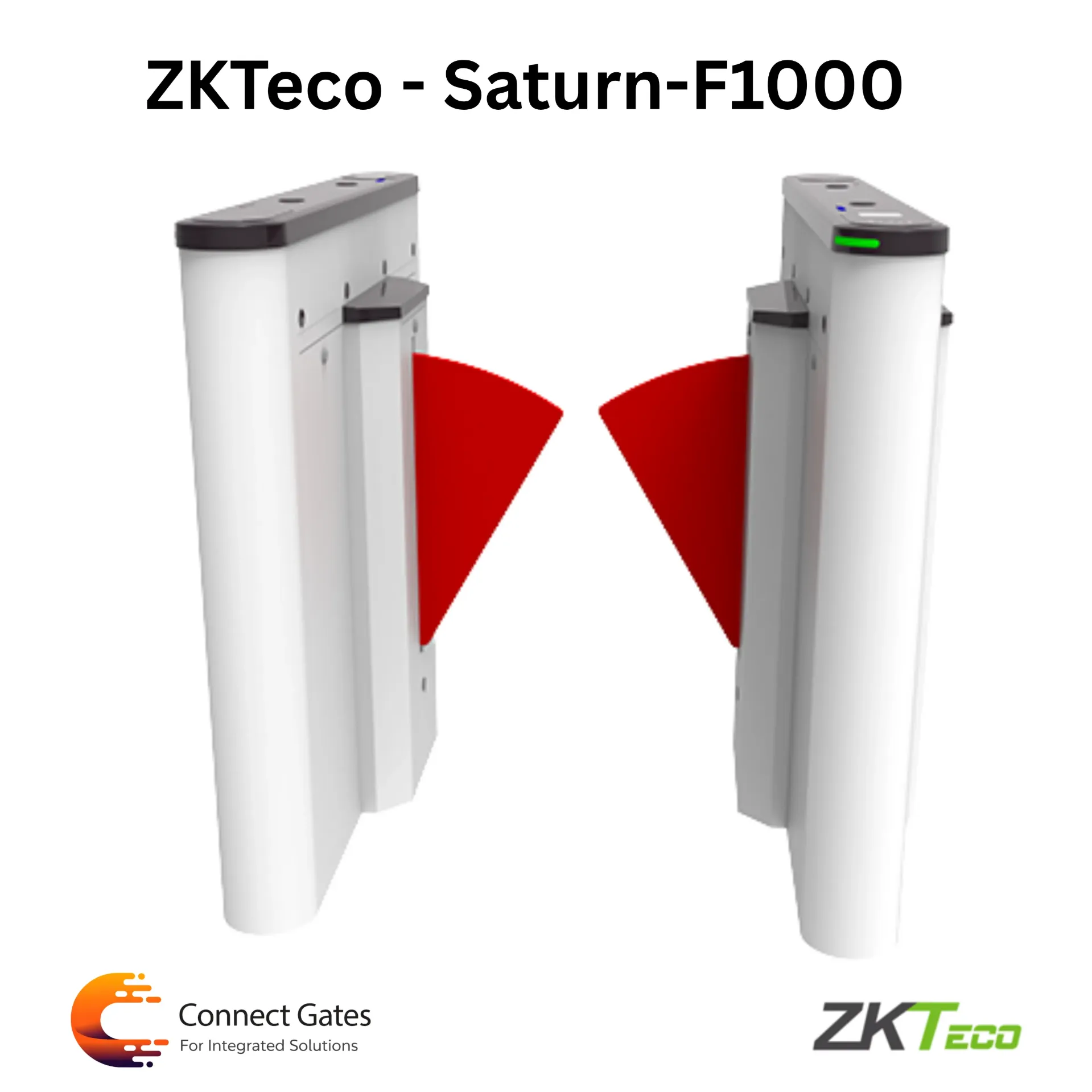 [Saturn-F1000] ZKTeco Saturn-F1000 – Professional Single Lane Flap Barrier Turnstile for High-Speed Smart Entrance Control