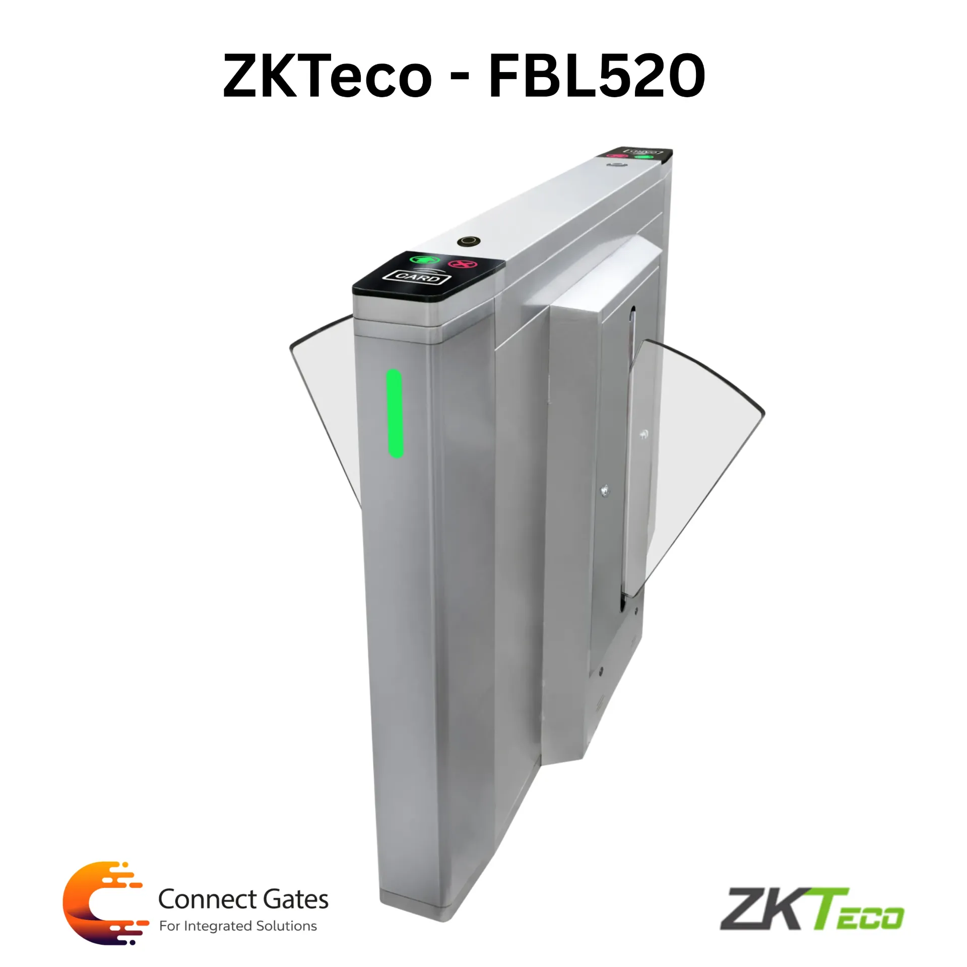 [FBL520] ZKTeco FBL520 – Professional Dual Wing Flap Barrier Turnstile for Additional Lane Expansion