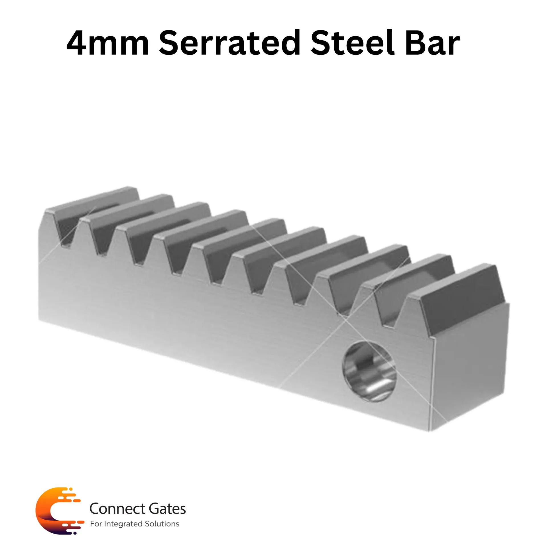 [4mm Steel Bar] 4mm Serrated Steel Bar – Heavy Duty Industrial Barrier / Structural Metal Bar