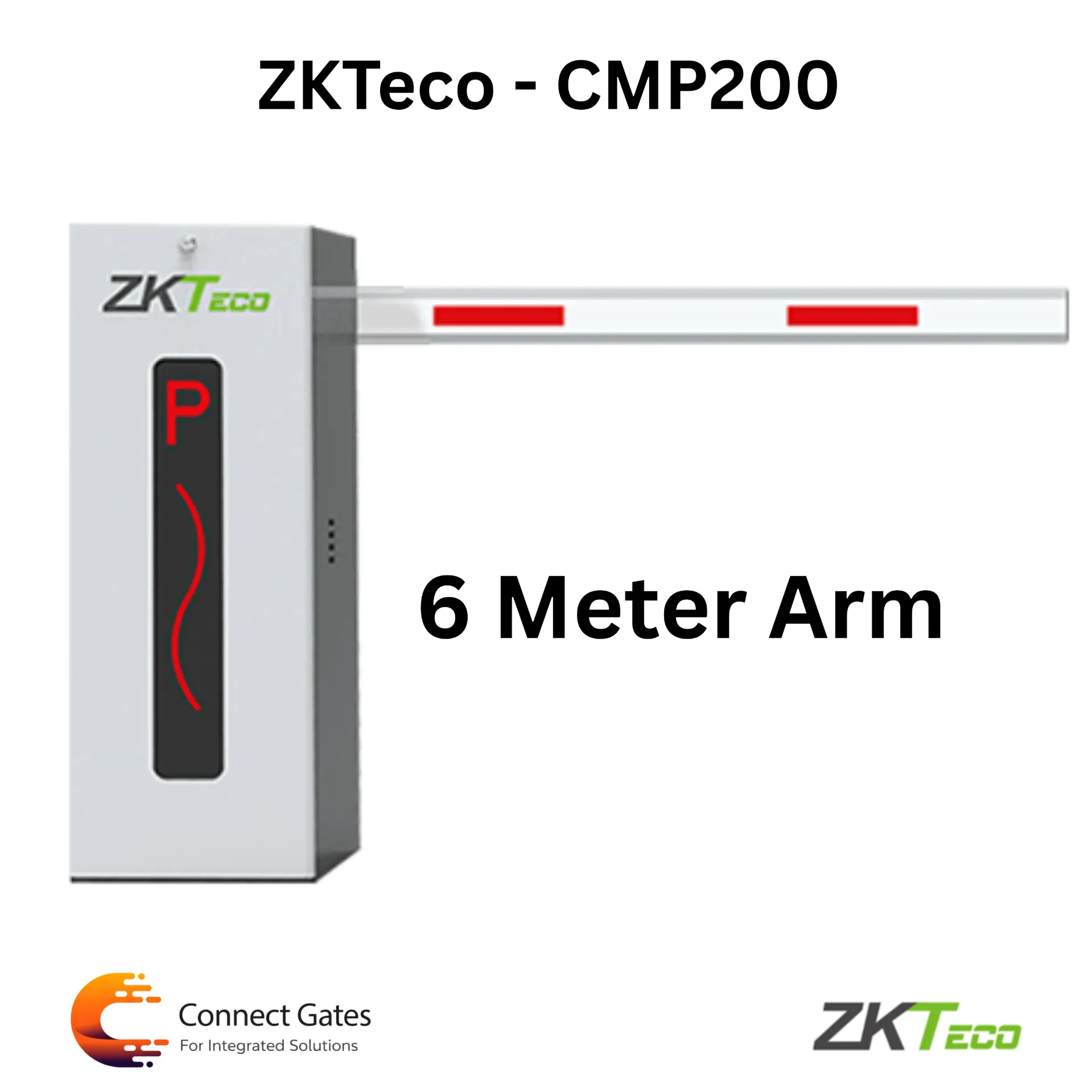 [CMP200 - 6 M] ZKTeco CMP200 - 6 M – Automatic Parking Barrier Gate (Left / Right Boom Direction)