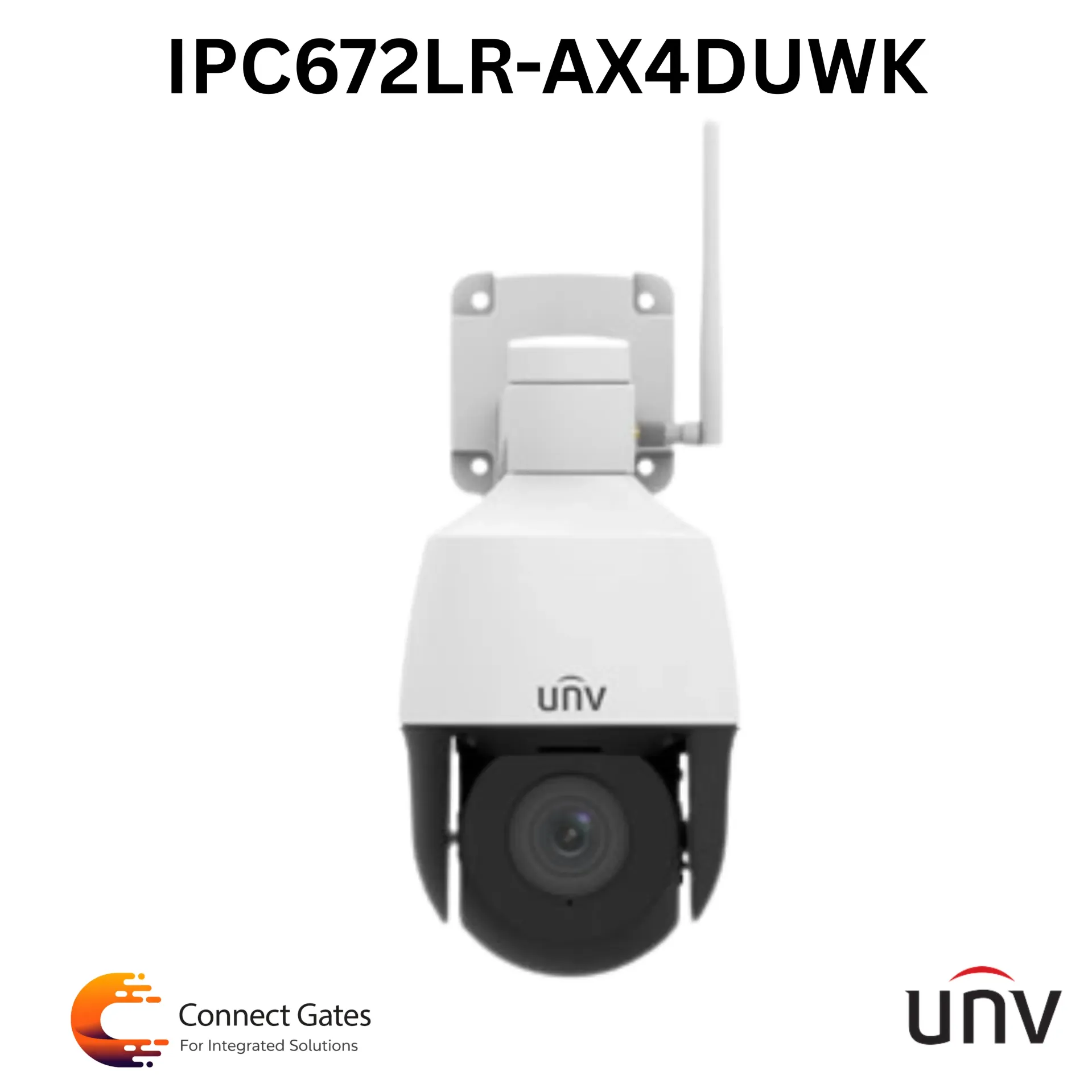 [IPC672LR-AX4DUWK] UNV IPC672LR-AX4DUWK – 2MP WiFi IP PTZ Dome Camera, LightHunter, 4X Optical Zoom, True WDR, Built-in Mic & Speaker, IR 50m, Micro SD, IP66