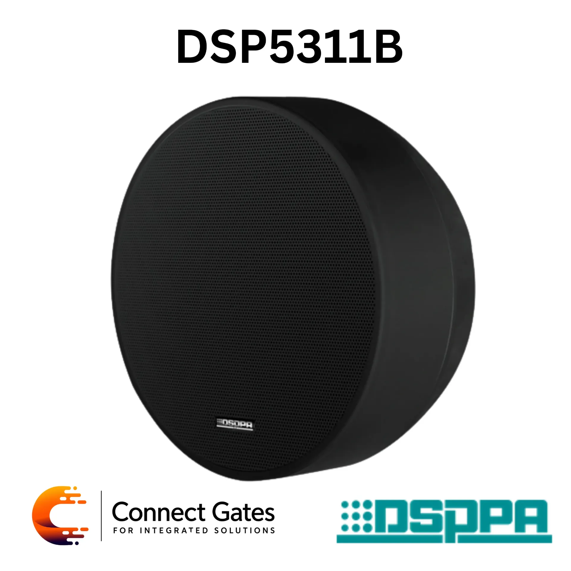 [DSP5311B] DSPPA DSP5311B – 6.5" 6W Black Ceiling Loudspeaker, Open Installation 70V/100V Public Address & Background Music Speaker