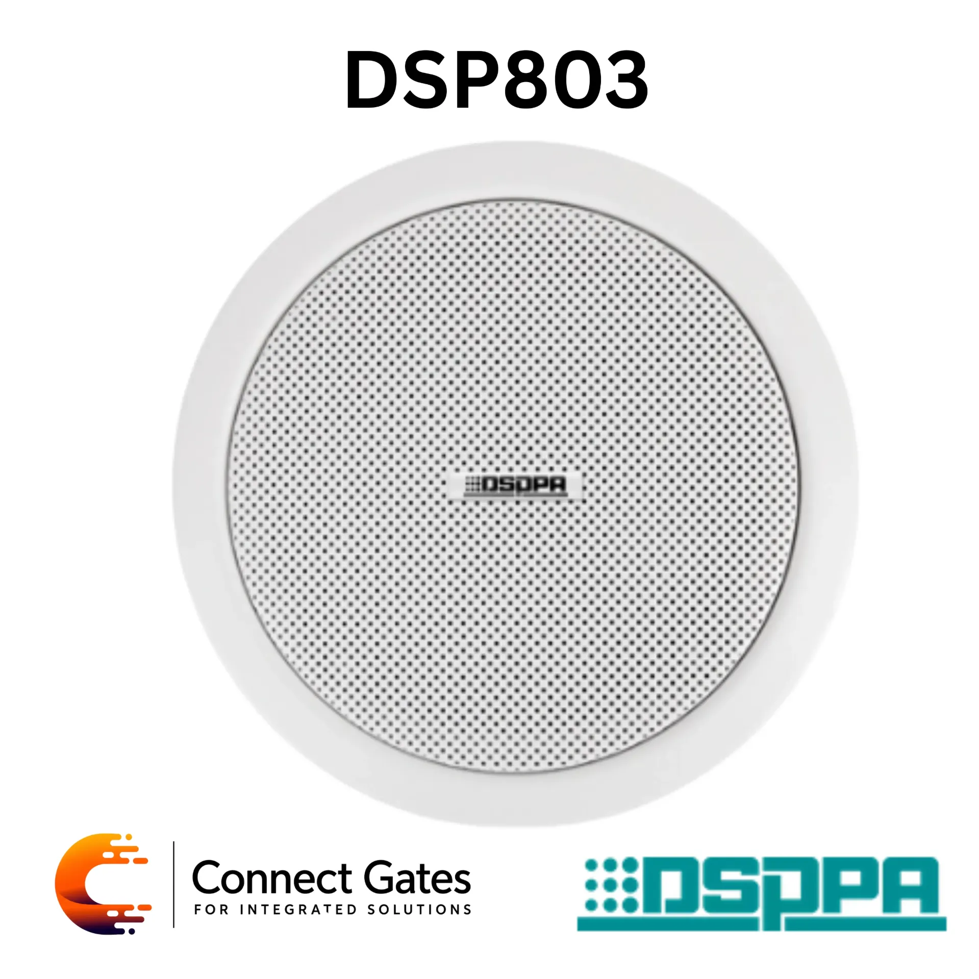 [DSP803] DSPPA DSP803 – 10W 6.5" Steel Ceiling Speaker, 70V/100V Multi-Power Commercial Public Address & Background Music Speaker