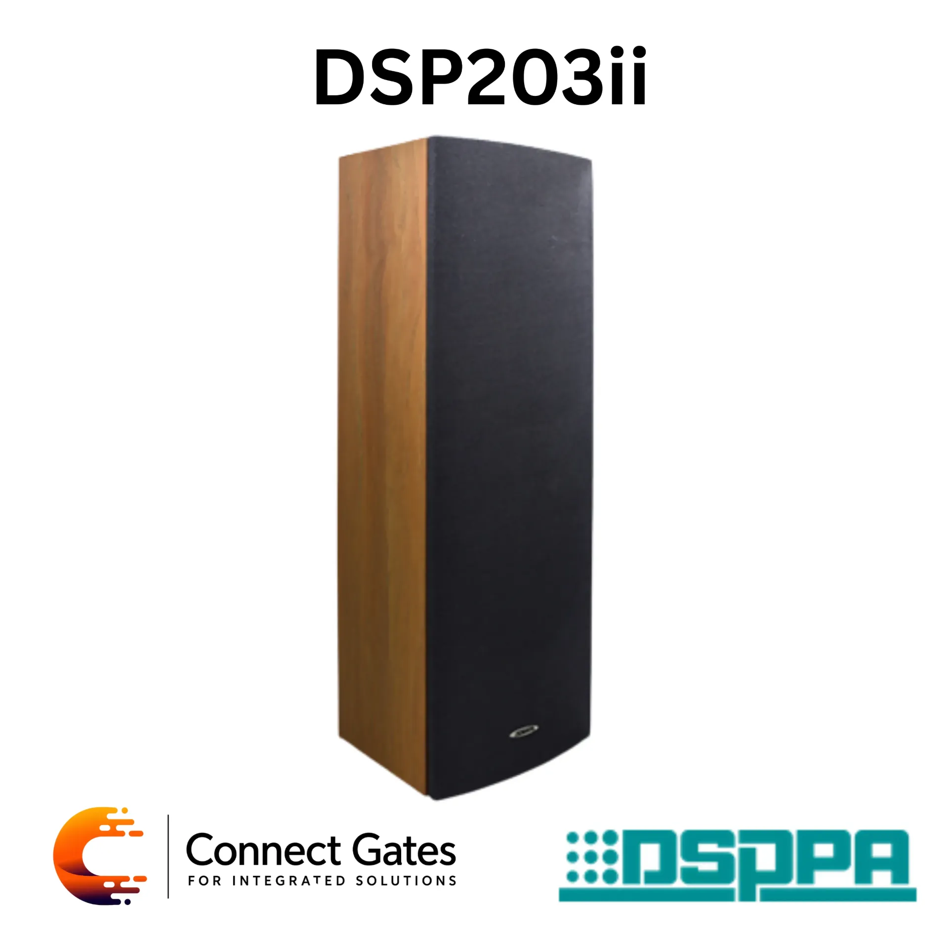 [DSP203II] DSPPA DSP203II – 20W Indoor Column Speaker, 70V/100V 2-Way Commercial Public Address & Premium Indoor Voice Projection Speaker