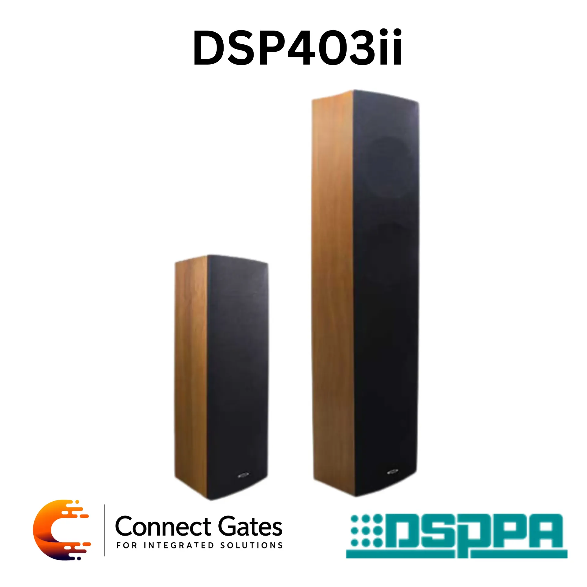 [DSP403ii] DSPPA DSP403II – 40W Indoor Column Speaker, 70V/100V High-Power 2-Way Commercial Public Address & Premium Large-Area Indoor Voice Projection Speaker