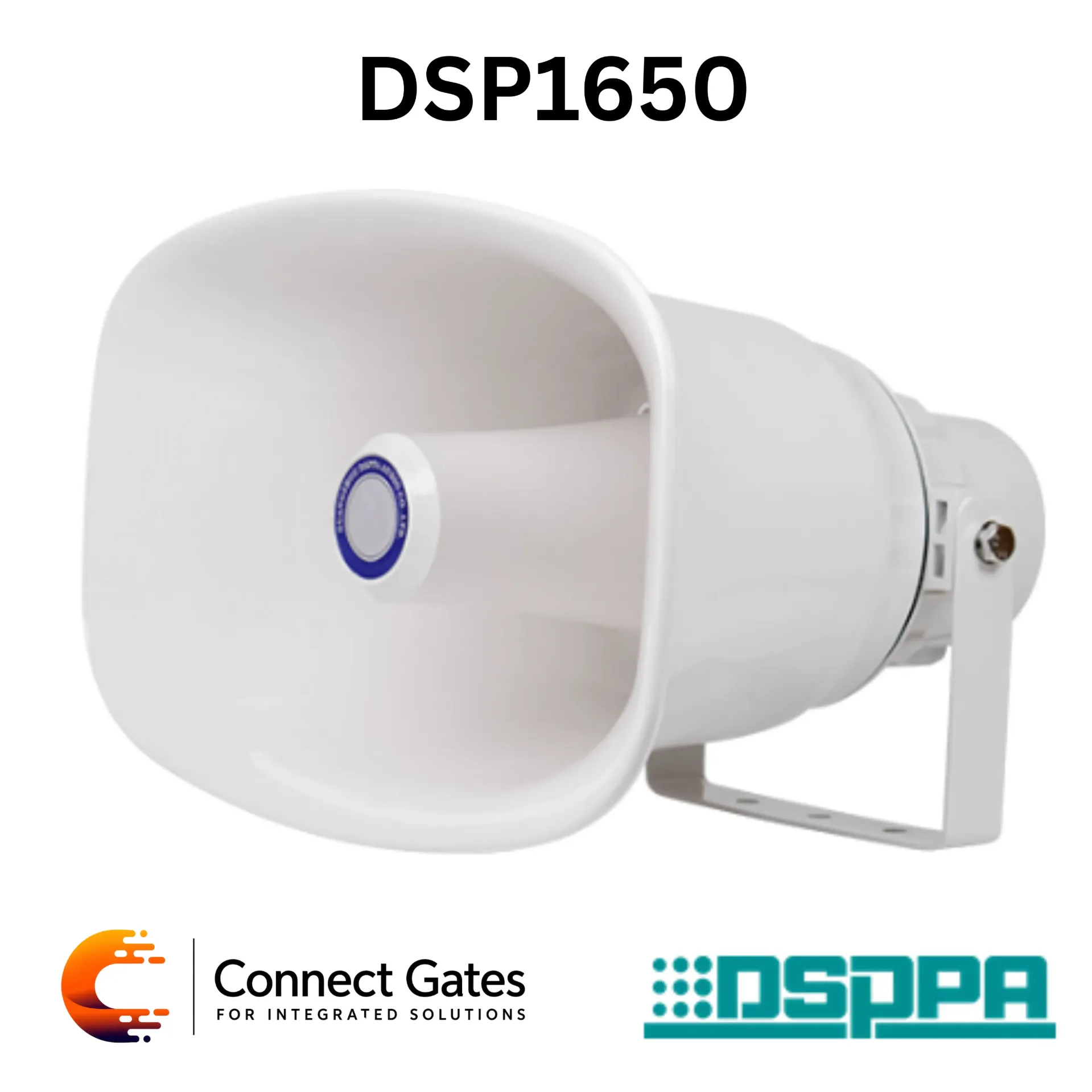 [DSP1650] DSPPA DSP1650 – 50W IP66 Waterproof Horn Speaker with Power Tap, 70V/100V & 8Ω High-Power Extreme Weather Commercial Public Address & Ultra Long-Range Professional Voice Projection Speaker