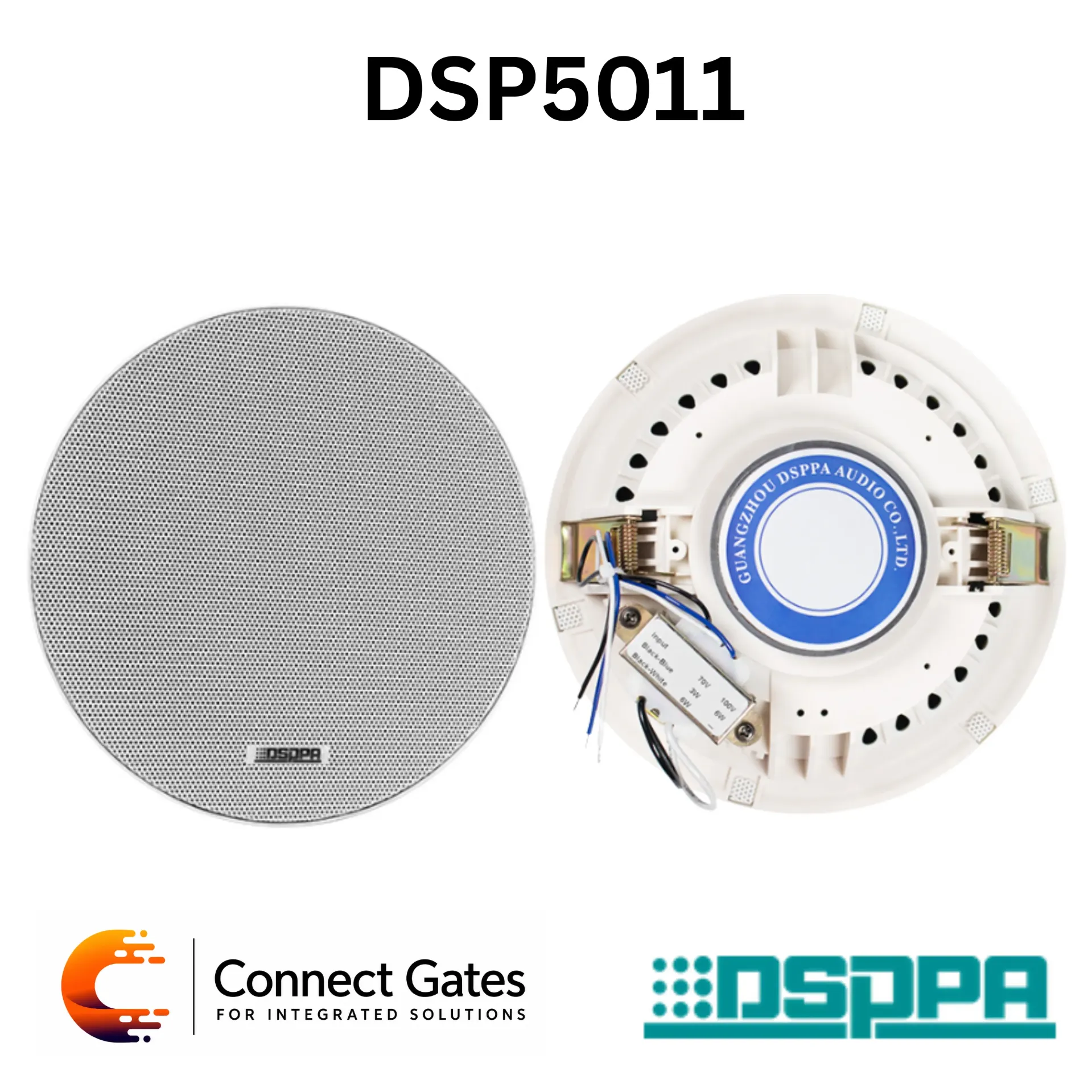 DSPPA DSP5011 – 6.5" 6W Ceiling Speaker, Thin-Edge Public Address & Background Music Speaker