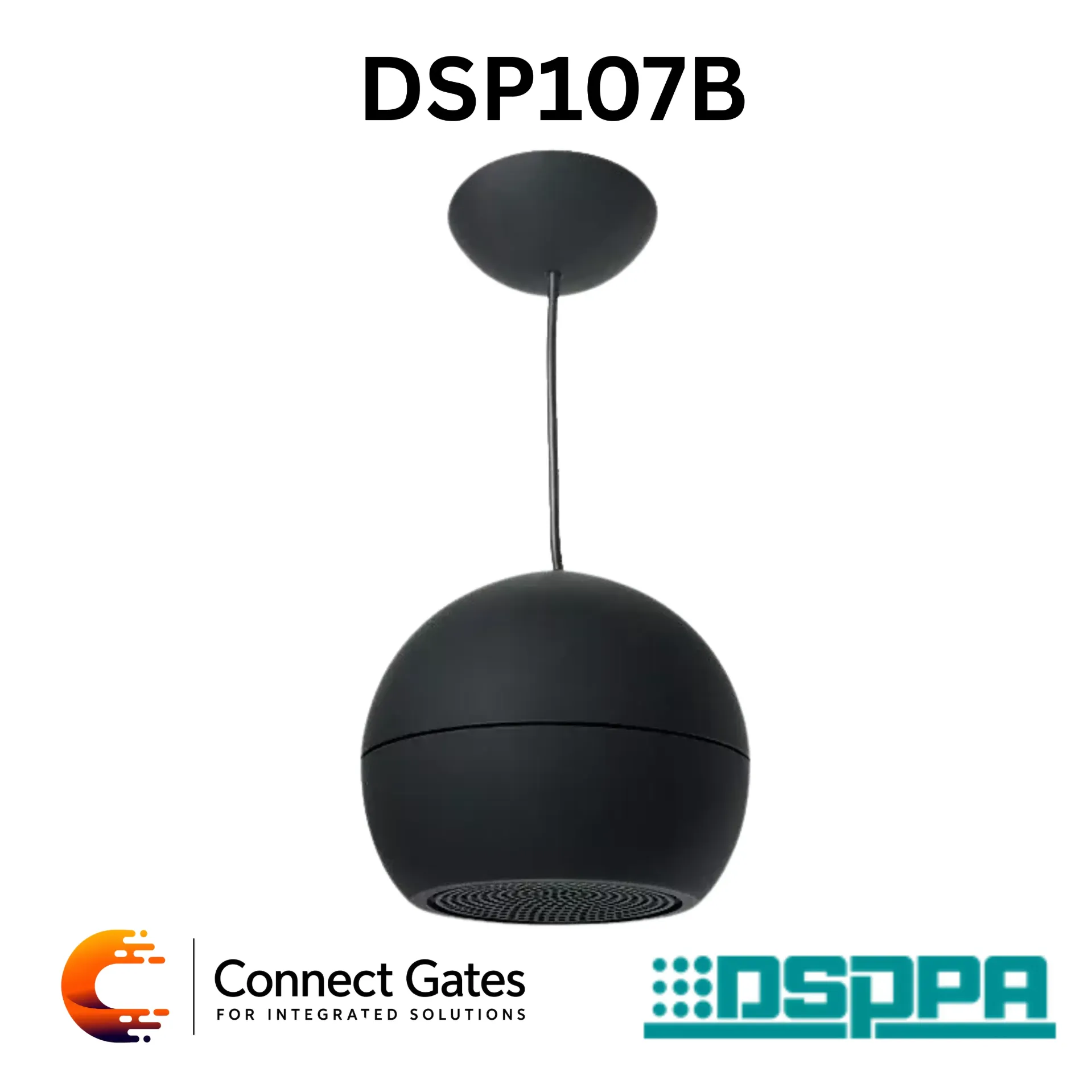 DSPPA DSP107B – Black-15W ABS Sound Projector, 70V/100V Hanging Public Address Speaker
